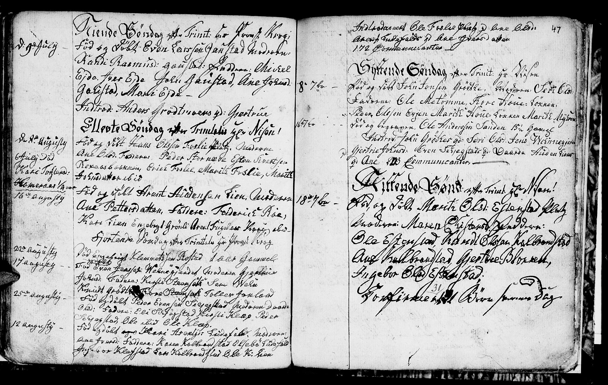 Ministerialprotokoller, klokkerbøker og fødselsregistre - Sør-Trøndelag, AV/SAT-A-1456/694/L1129: Parish register (copy) no. 694C01, 1793-1815, p. 47