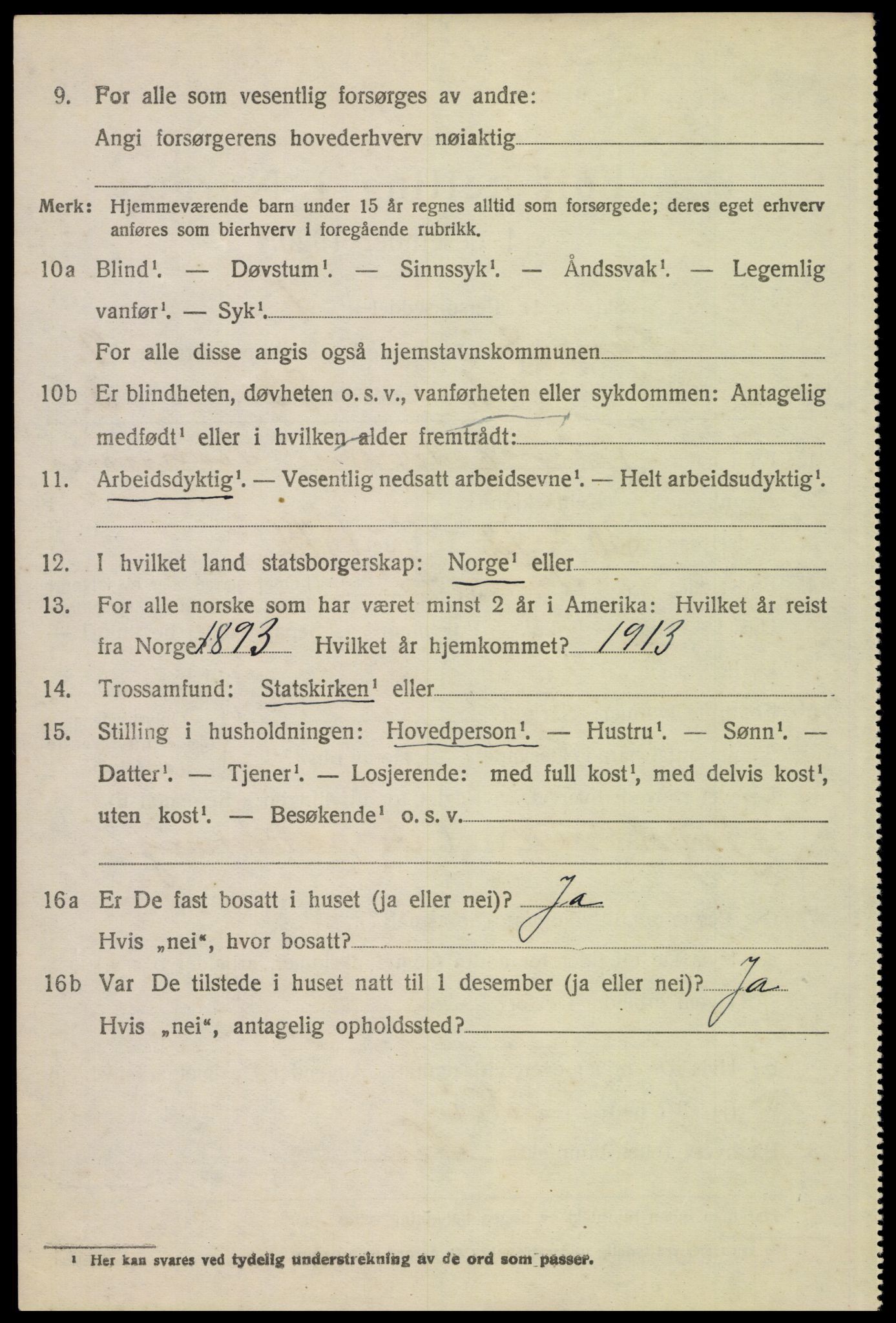 SAH, 1920 census for Tynset, 1920, p. 7141