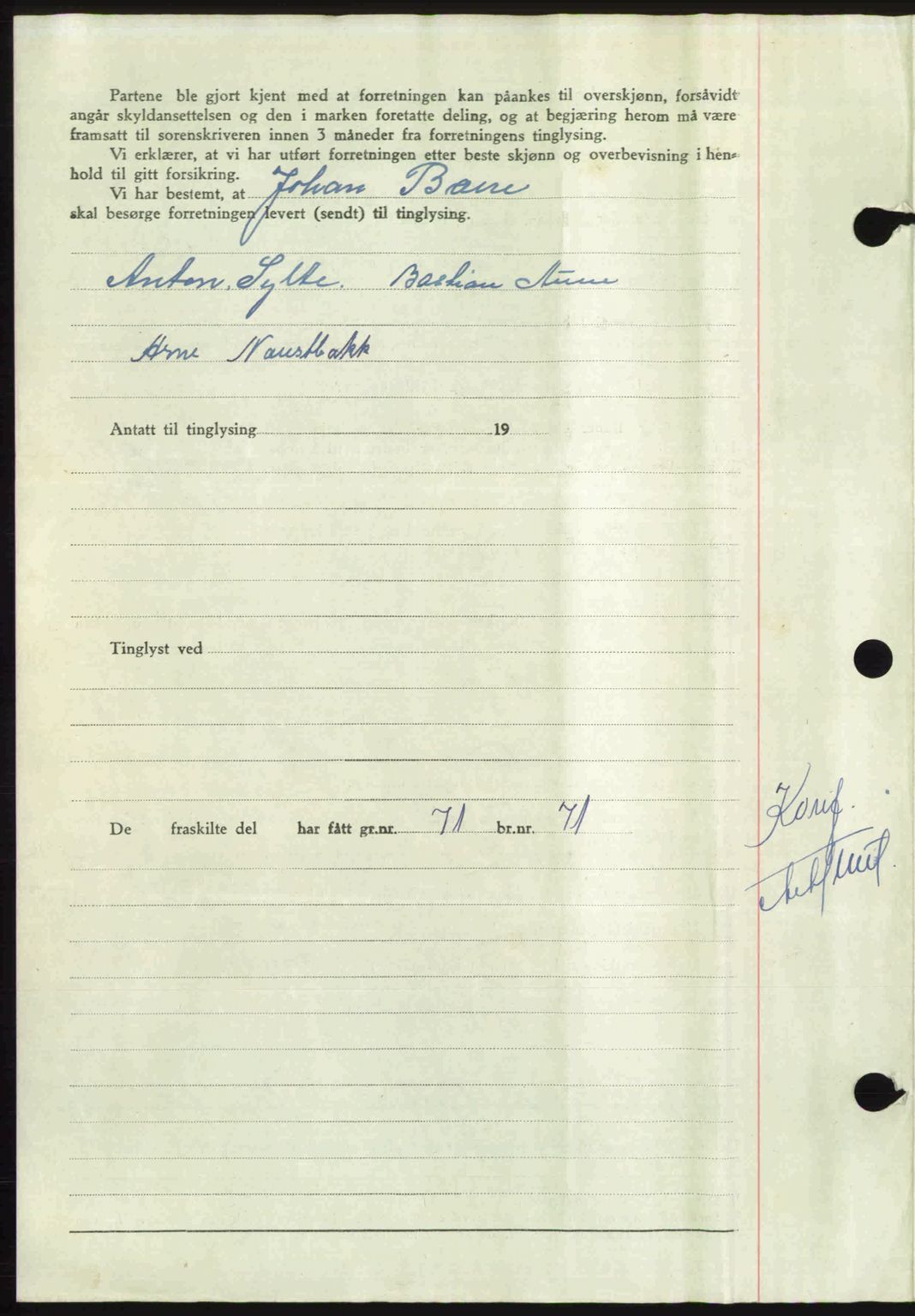 Nordmøre sorenskriveri, AV/SAT-A-4132/1/2/2Ca: Mortgage book no. A114, 1950-1950, Diary no: : 1382/1950