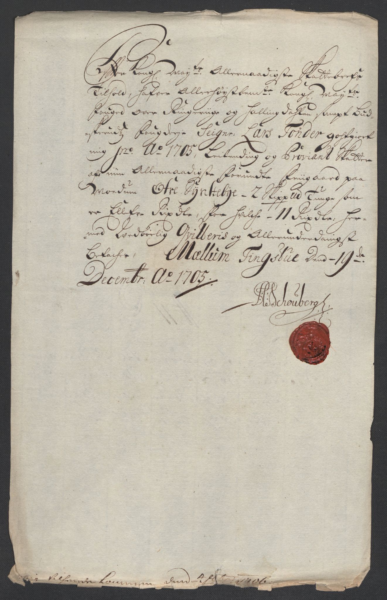 Rentekammeret inntil 1814, Reviderte regnskaper, Fogderegnskap, AV/RA-EA-4092/R22/L1464: Fogderegnskap Ringerike, Hallingdal og Buskerud, 1705, p. 226