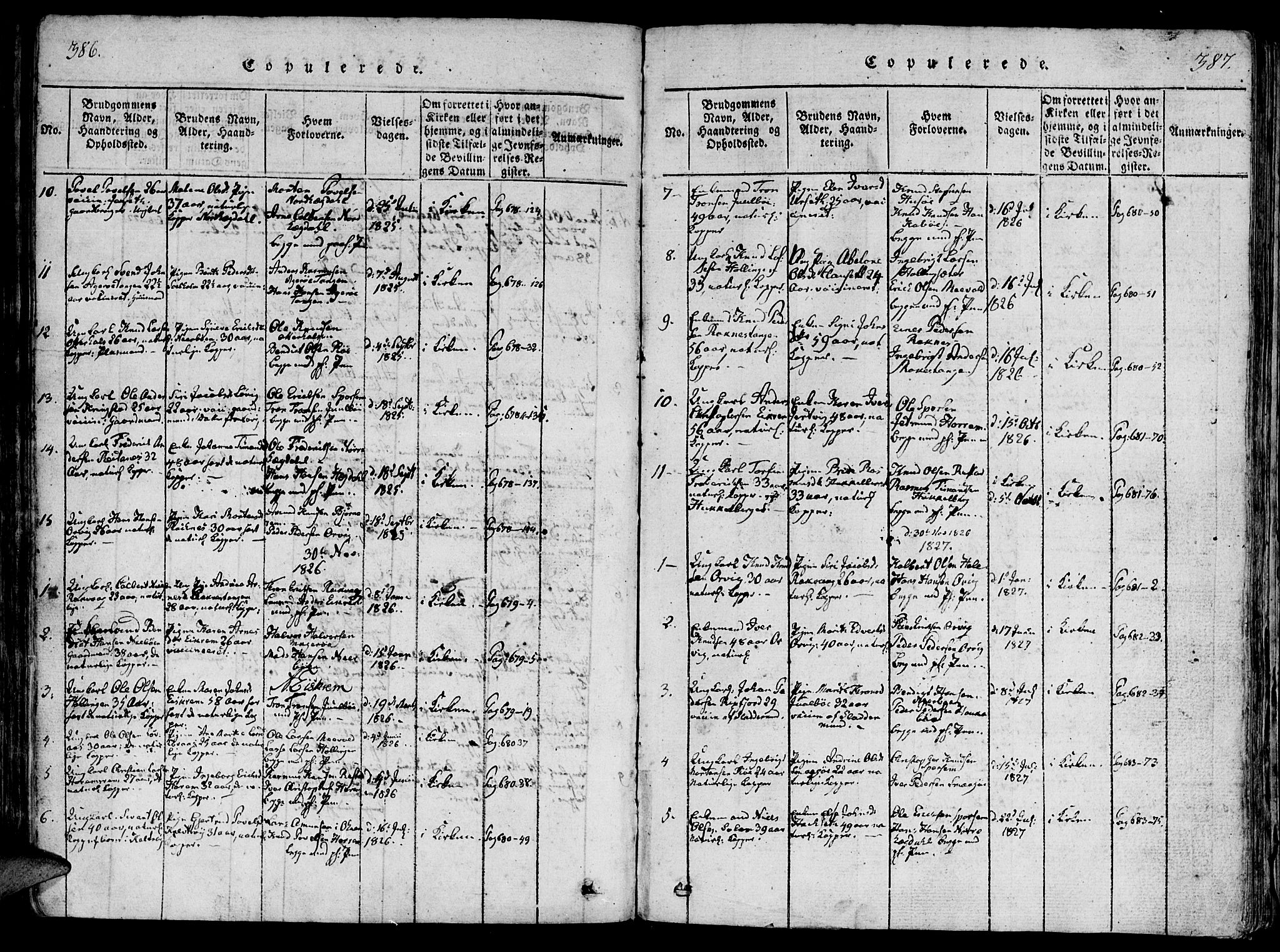 Ministerialprotokoller, klokkerbøker og fødselsregistre - Møre og Romsdal, AV/SAT-A-1454/560/L0718: Parish register (official) no. 560A02, 1817-1844, p. 386-387