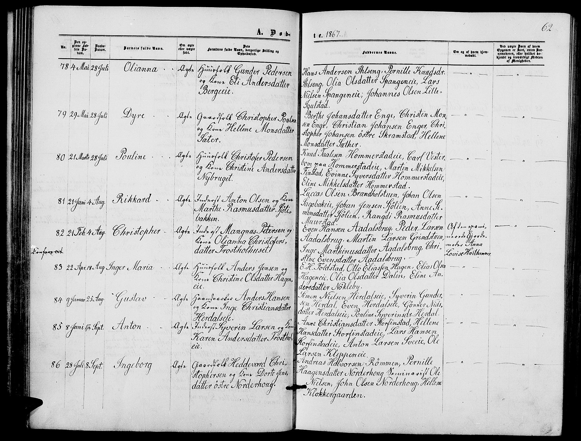 Løten prestekontor, AV/SAH-PREST-022/L/La/L0004: Parish register (copy) no. 4, 1863-1877, p. 62