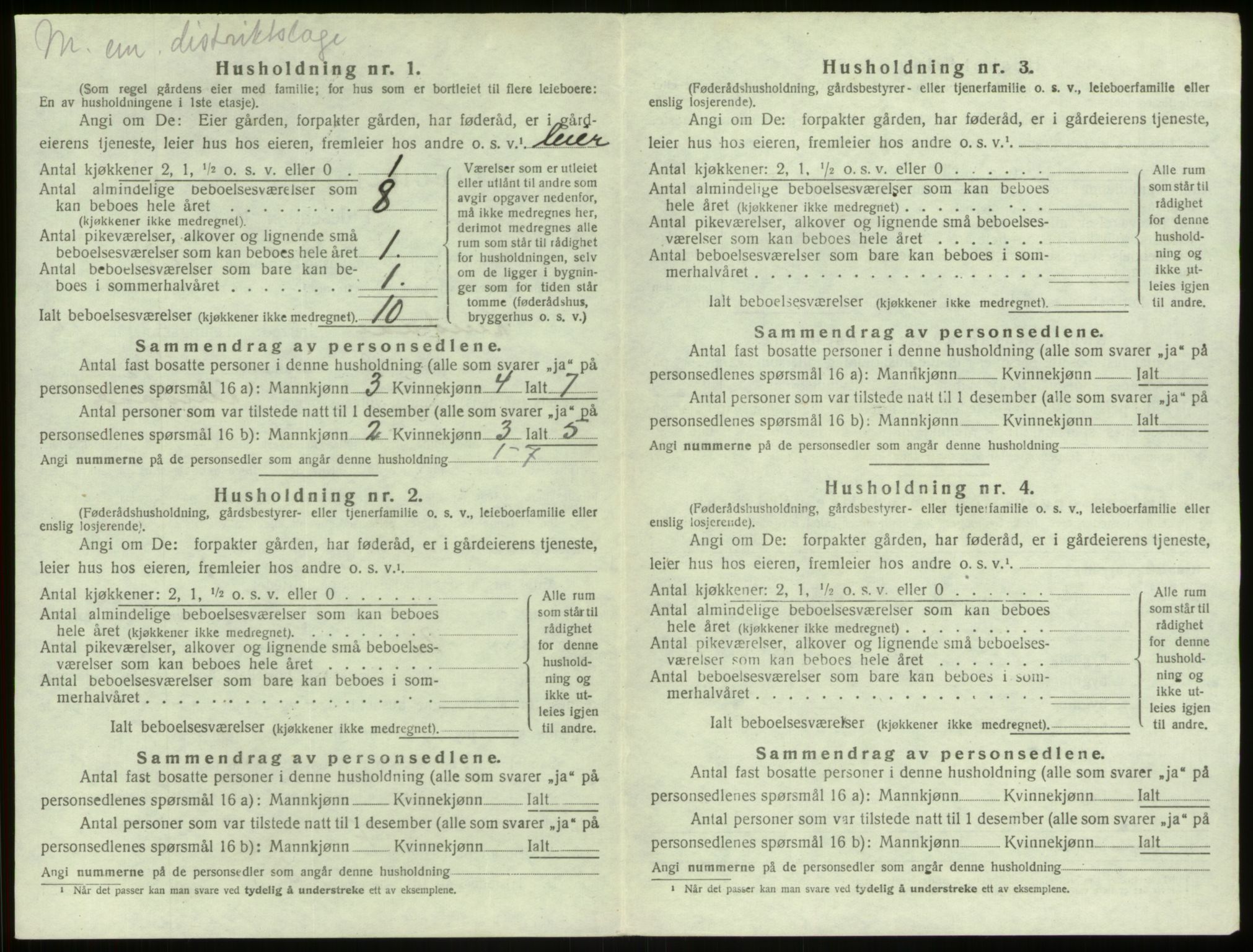 SAB, 1920 census for Lindås, 1920, p. 1217