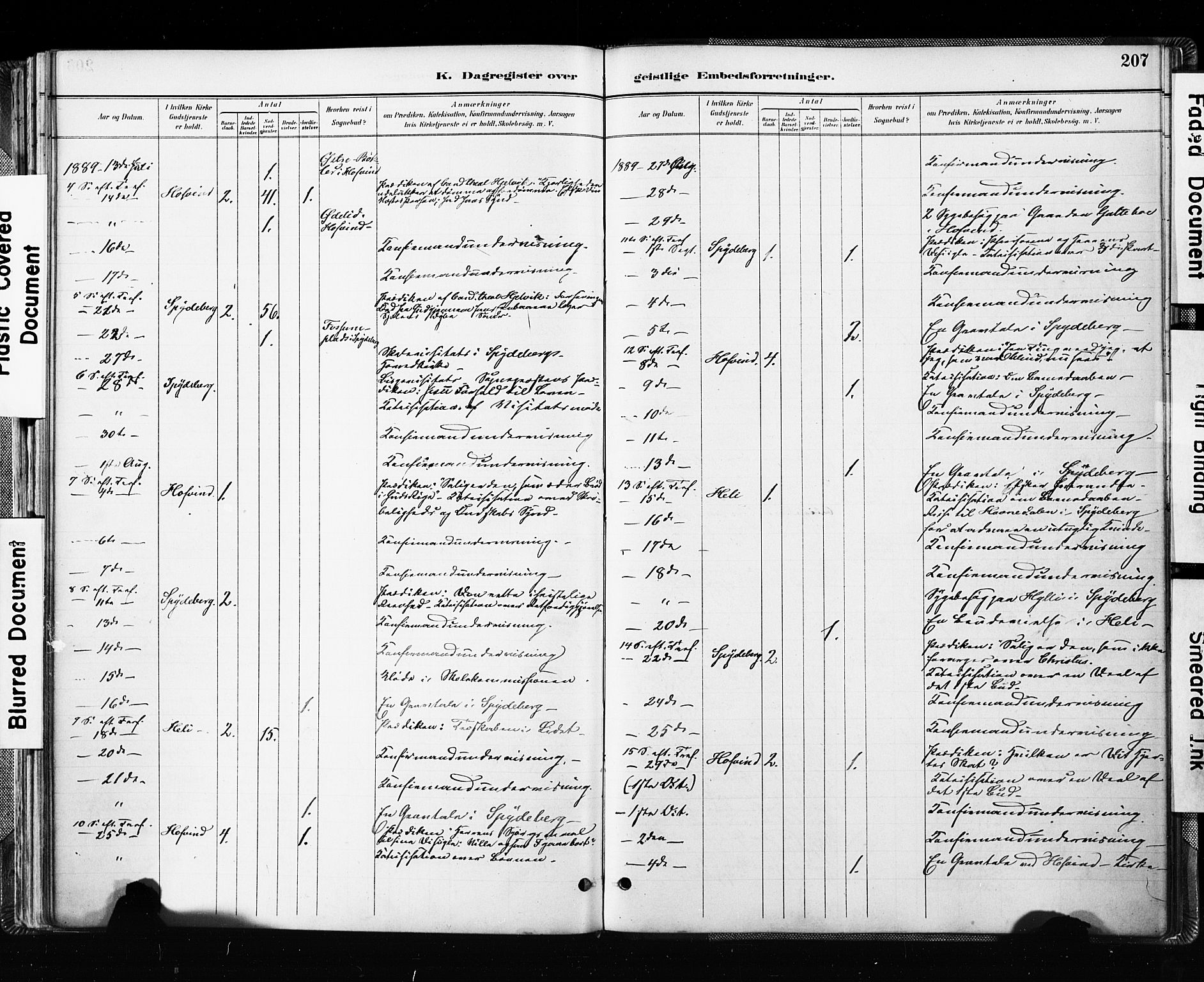 Spydeberg prestekontor Kirkebøker, AV/SAO-A-10924/F/Fa/L0008: Parish register (official) no. I 8, 1886-1900, p. 207