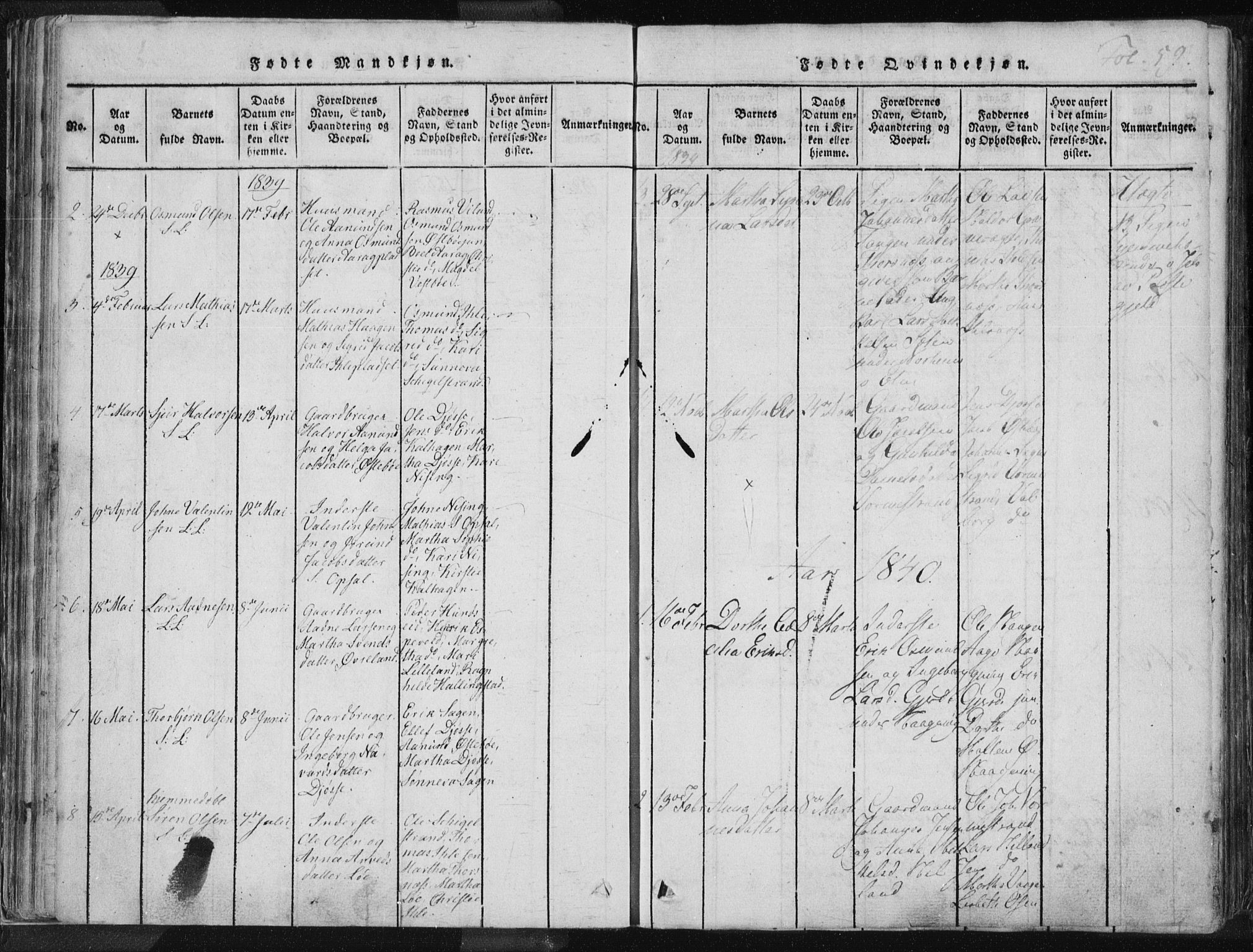 Vikedal sokneprestkontor, AV/SAST-A-101840/01/IV: Parish register (official) no. A 3, 1817-1850, p. 59