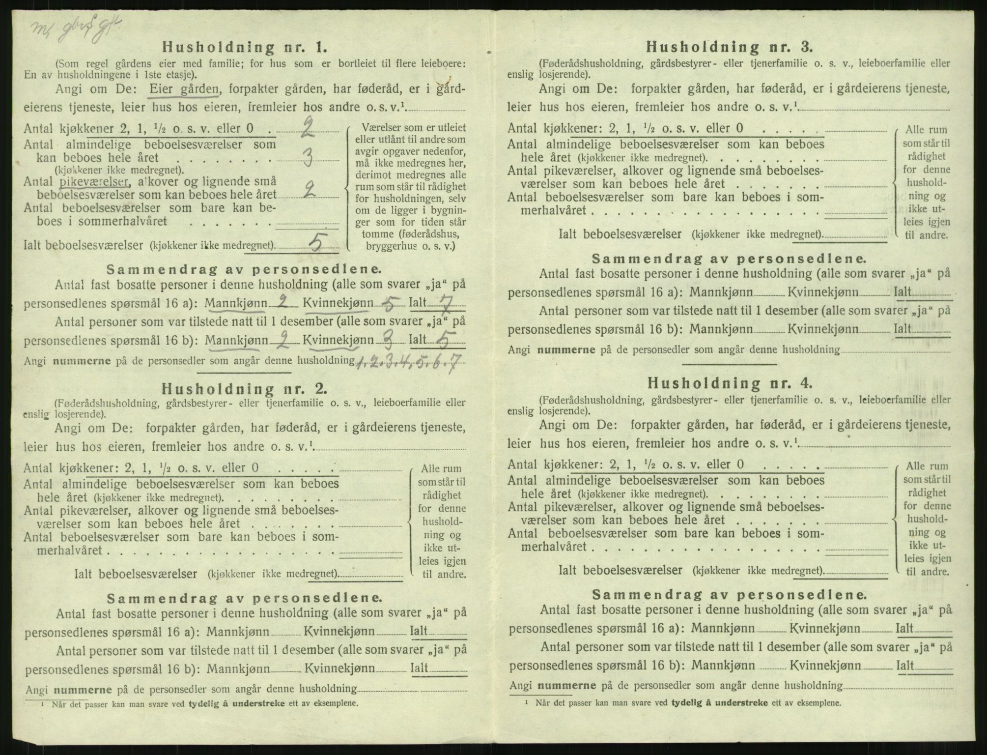 SAT, 1920 census for Giske, 1920, p. 31