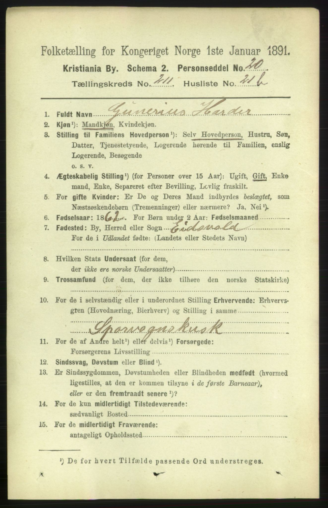 RA, 1891 census for 0301 Kristiania, 1891, p. 126406