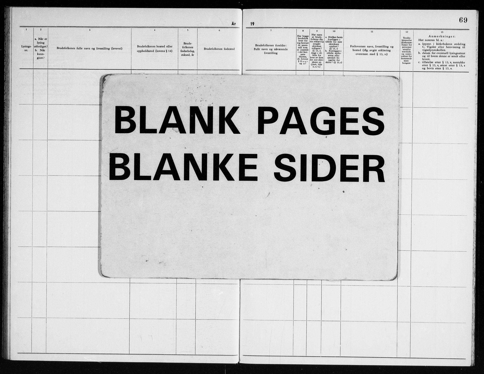 Strømsø kirkebøker, AV/SAKO-A-246/H/Ha/L0022: Banns register no. 22, 1963-1971, p. 69