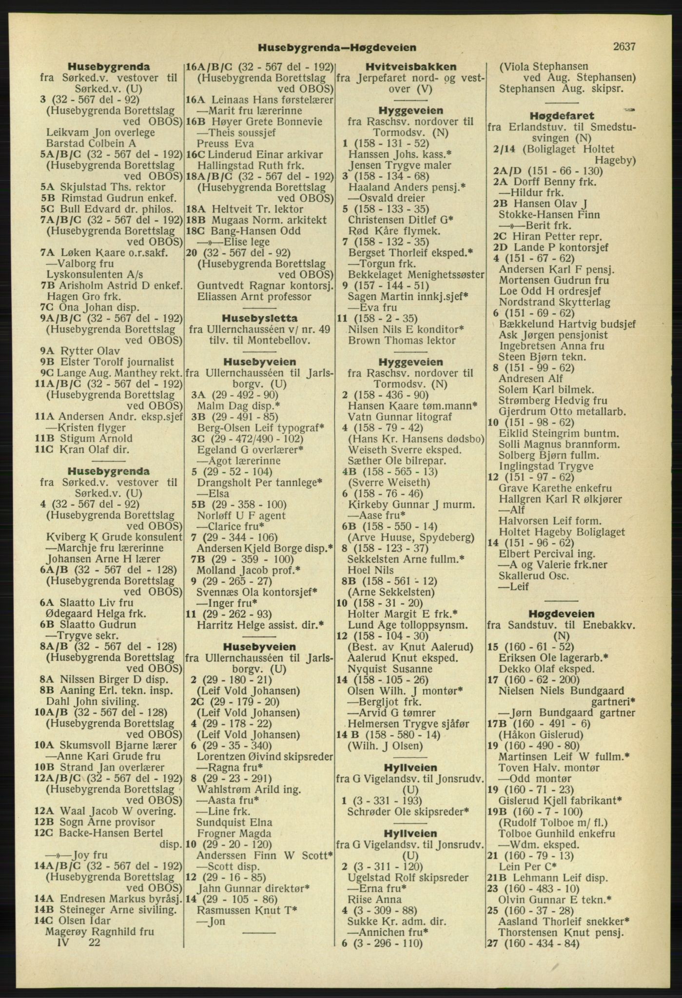 Kristiania/Oslo adressebok, PUBL/-, 1961-1962, p. 2637