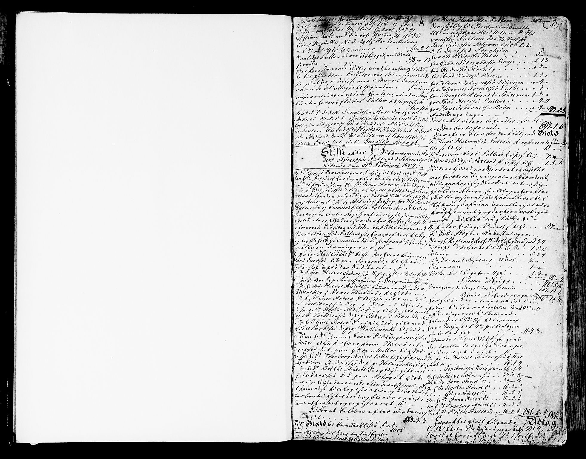 Sunnhordland sorenskrivar, SAB/A-2401/1/H/Ha/Haa/L0012: Skifteprotokollar. Register i protokoll, 1804-1815, p. 1b-2a