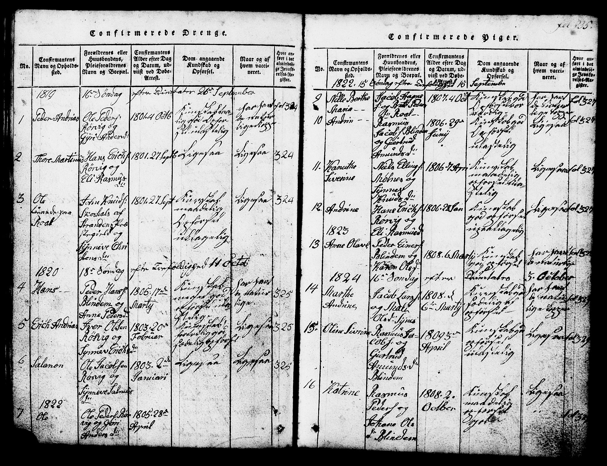 Ministerialprotokoller, klokkerbøker og fødselsregistre - Møre og Romsdal, SAT/A-1454/537/L0520: Parish register (copy) no. 537C01, 1819-1868, p. 235