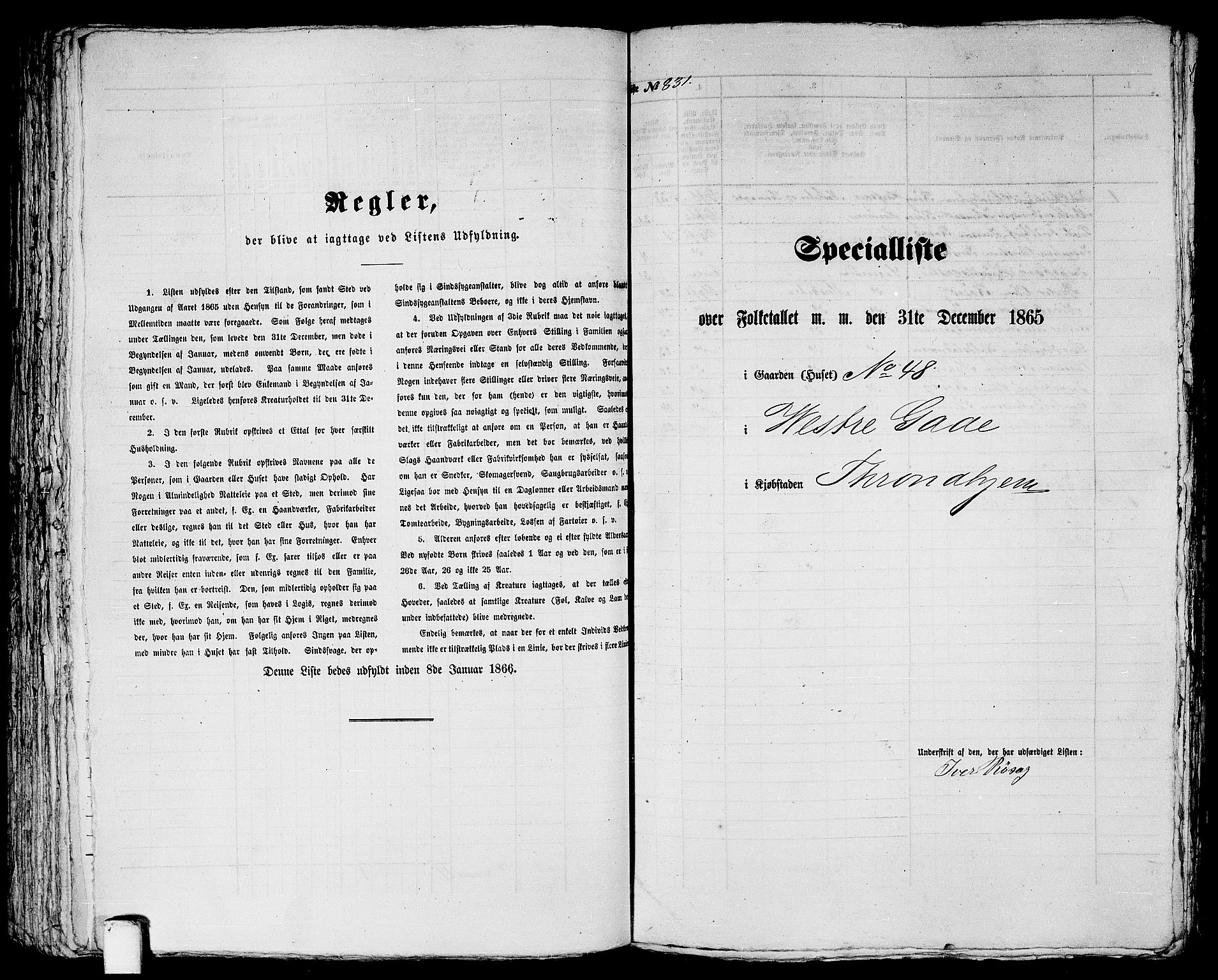 RA, 1865 census for Trondheim, 1865, p. 1734