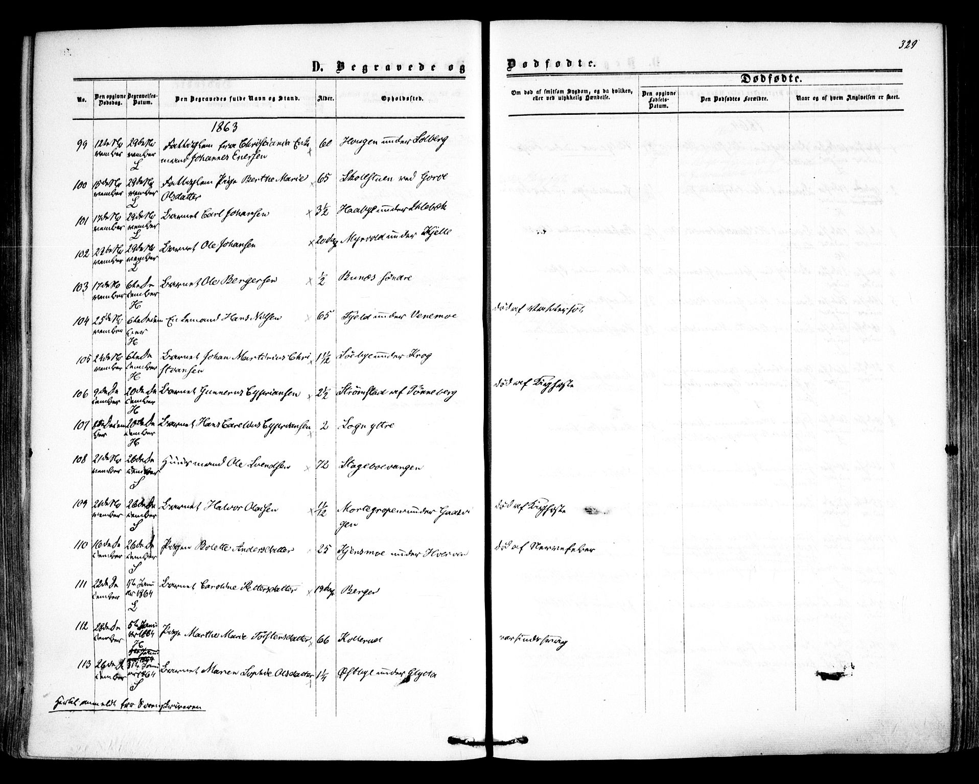 Høland prestekontor Kirkebøker, SAO/A-10346a/F/Fa/L0011: Parish register (official) no. I 11, 1862-1869, p. 329