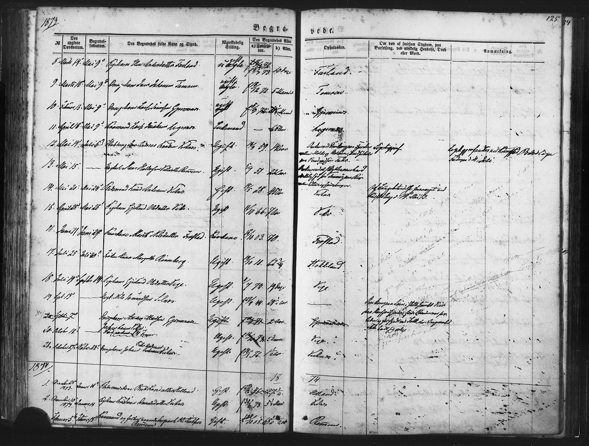 Ministerialprotokoller, klokkerbøker og fødselsregistre - Møre og Romsdal, AV/SAT-A-1454/539/L0530: Parish register (official) no. 539A03, 1872-1886, p. 125