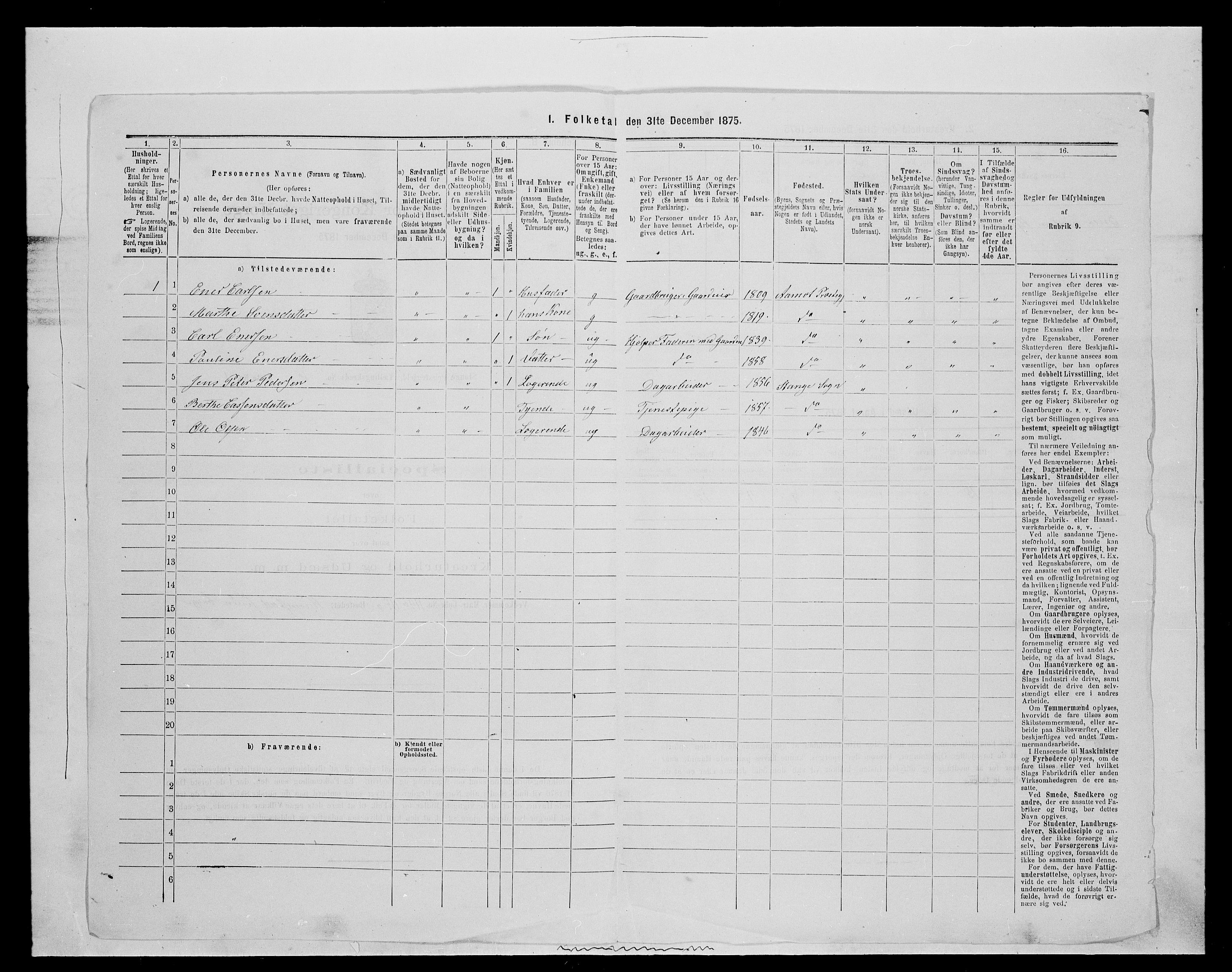 SAH, 1875 census for 0417P Stange, 1875, p. 935