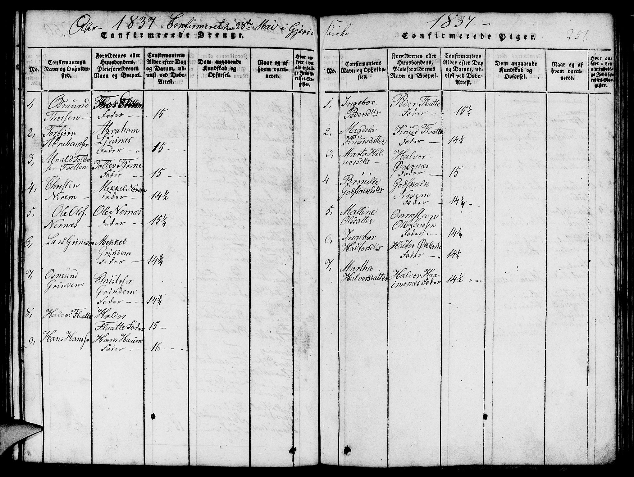 Etne sokneprestembete, SAB/A-75001/H/Hab: Parish register (copy) no. C 1, 1816-1841, p. 251
