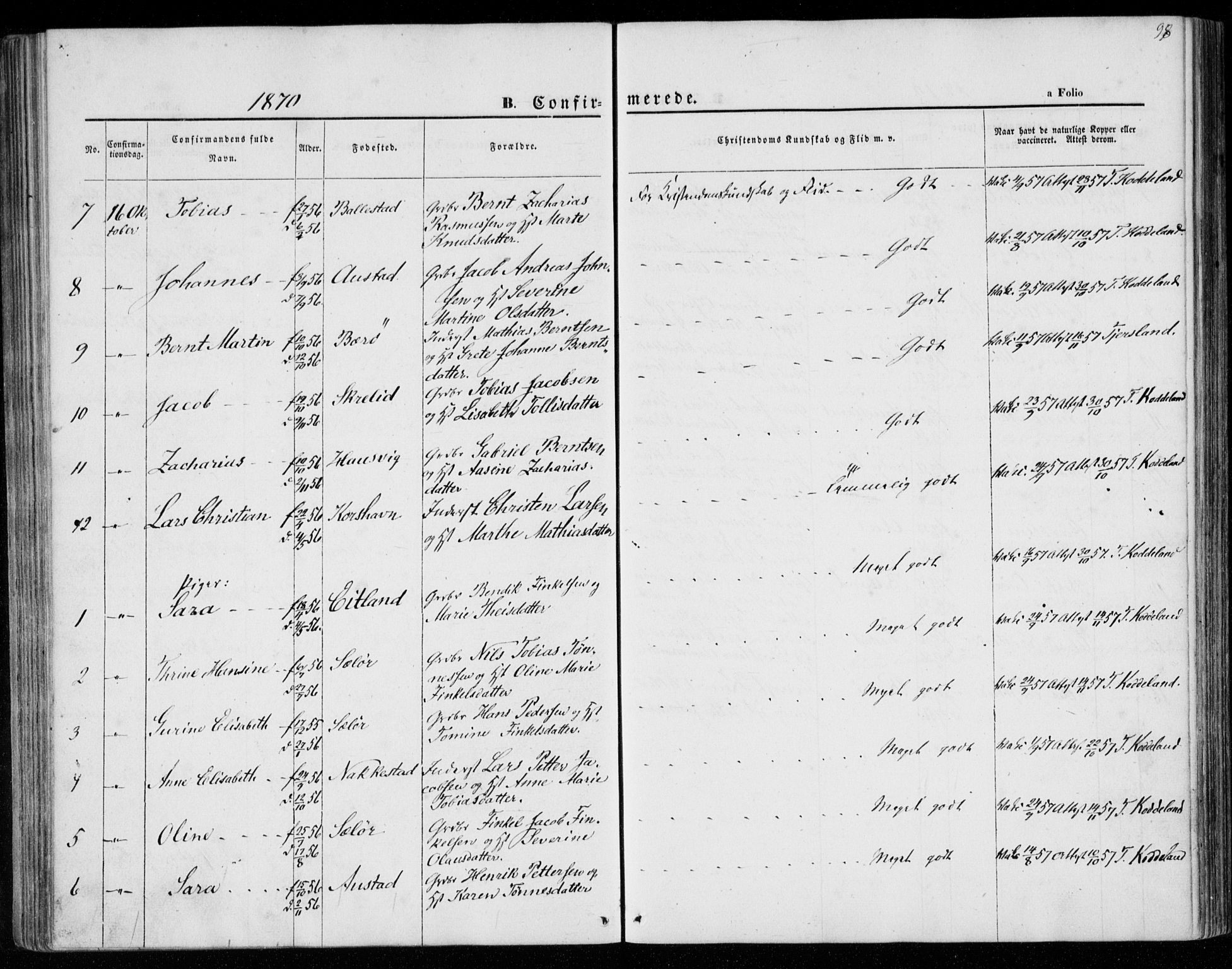 Lyngdal sokneprestkontor, AV/SAK-1111-0029/F/Fa/Faa/L0002: Parish register (official) no. A 2, 1858-1870, p. 98