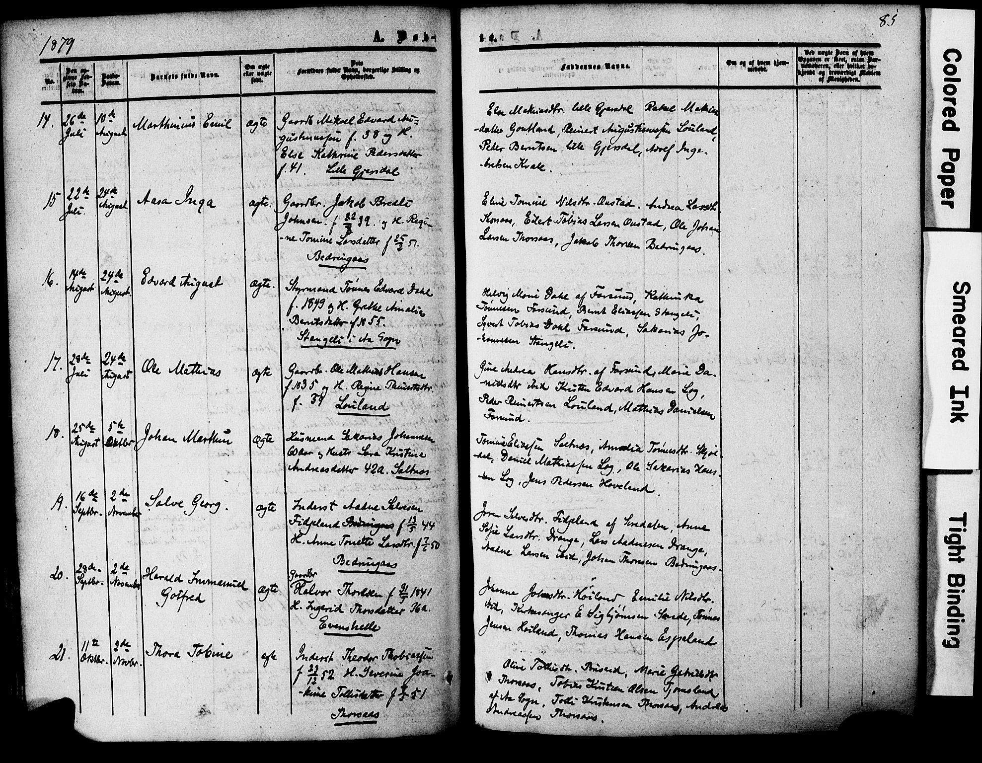 Herad sokneprestkontor, AV/SAK-1111-0018/F/Fa/Faa/L0005: Parish register (official) no. A 5, 1853-1886, p. 85