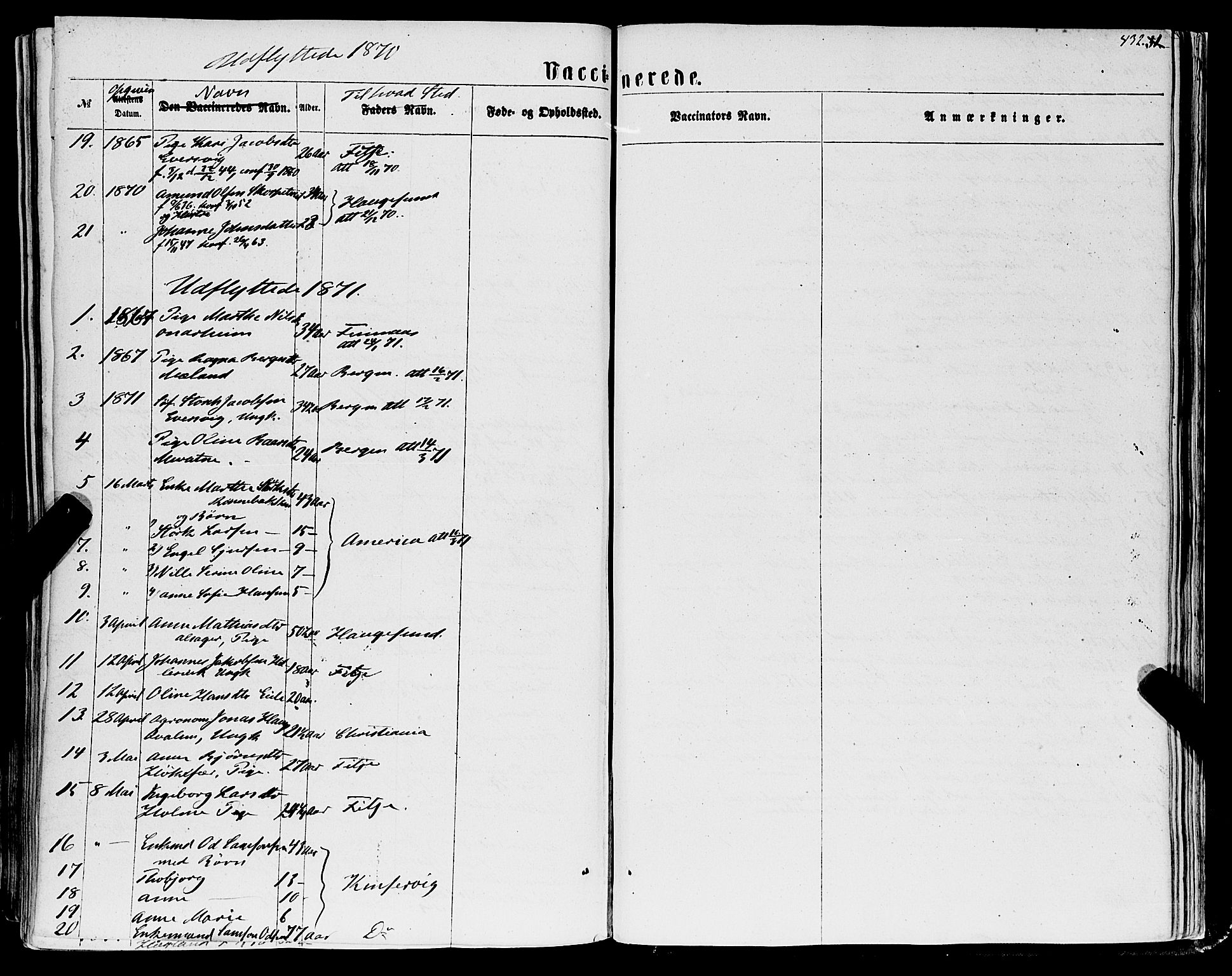 Tysnes sokneprestembete, AV/SAB-A-78601/H/Haa: Parish register (official) no. A 11, 1860-1871, p. 432