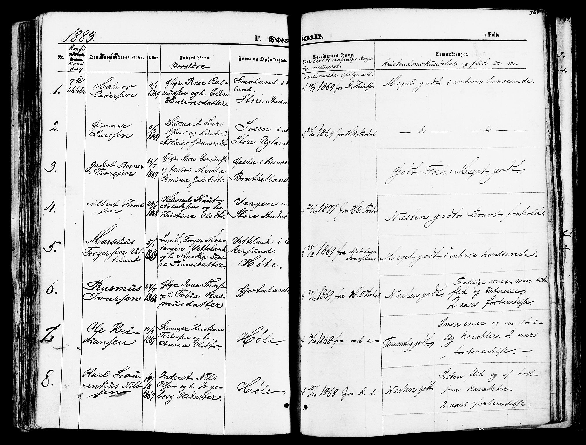 Høgsfjord sokneprestkontor, SAST/A-101624/H/Ha/Haa/L0002: Parish register (official) no. A 2, 1855-1885, p. 367