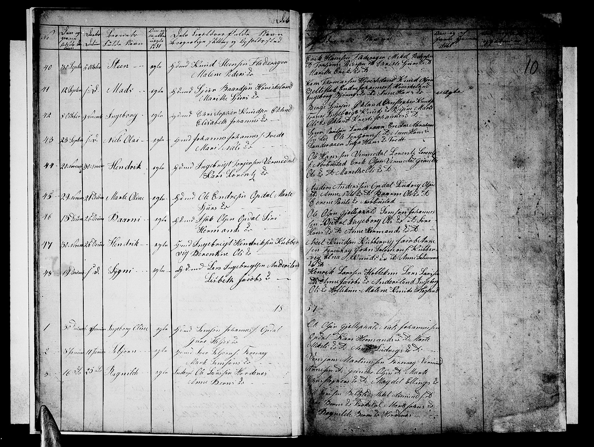 Tysnes sokneprestembete, SAB/A-78601/H/Hab: Parish register (copy) no. E 1, 1855-1874, p. 10