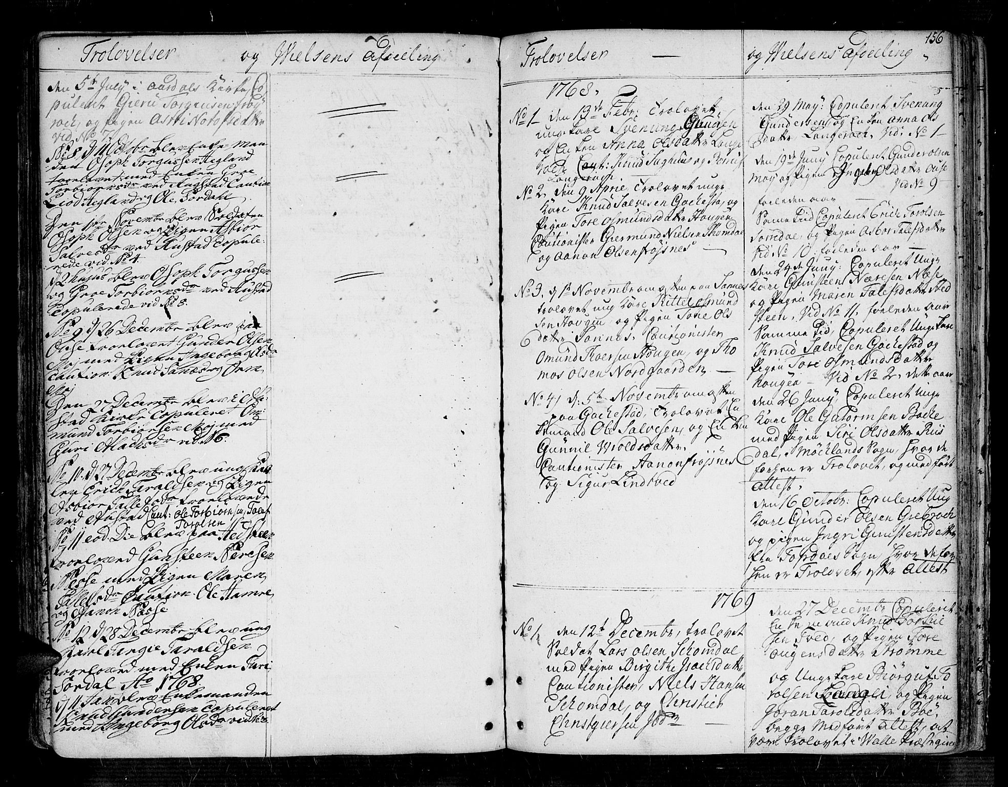 Bygland sokneprestkontor, SAK/1111-0006/F/Fa/Fab/L0002: Parish register (official) no. A 2, 1766-1816, p. 156