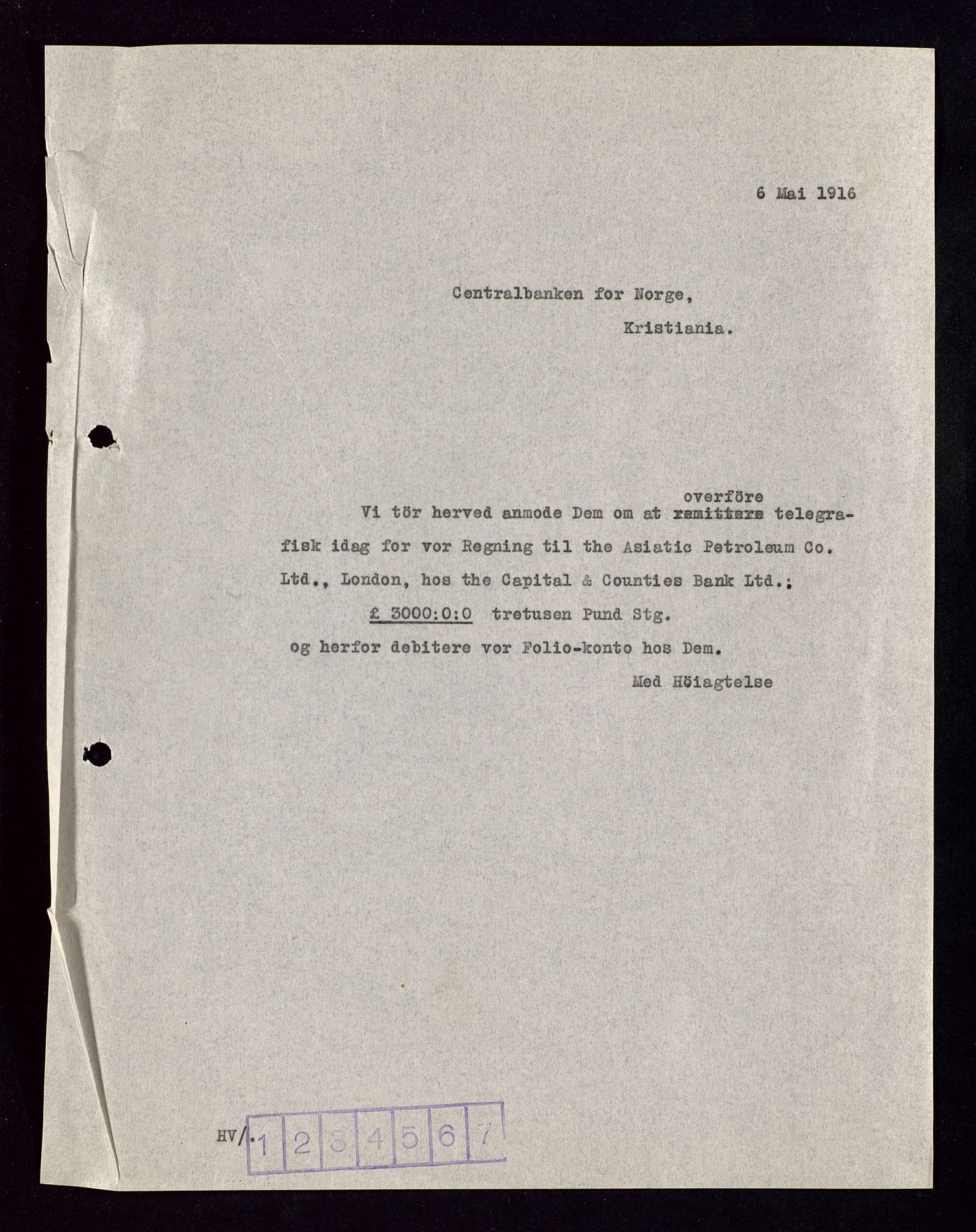 Pa 1521 - A/S Norske Shell, AV/SAST-A-101915/E/Ea/Eaa/L0002: Sjefskorrespondanse, 1917-1918, p. 174