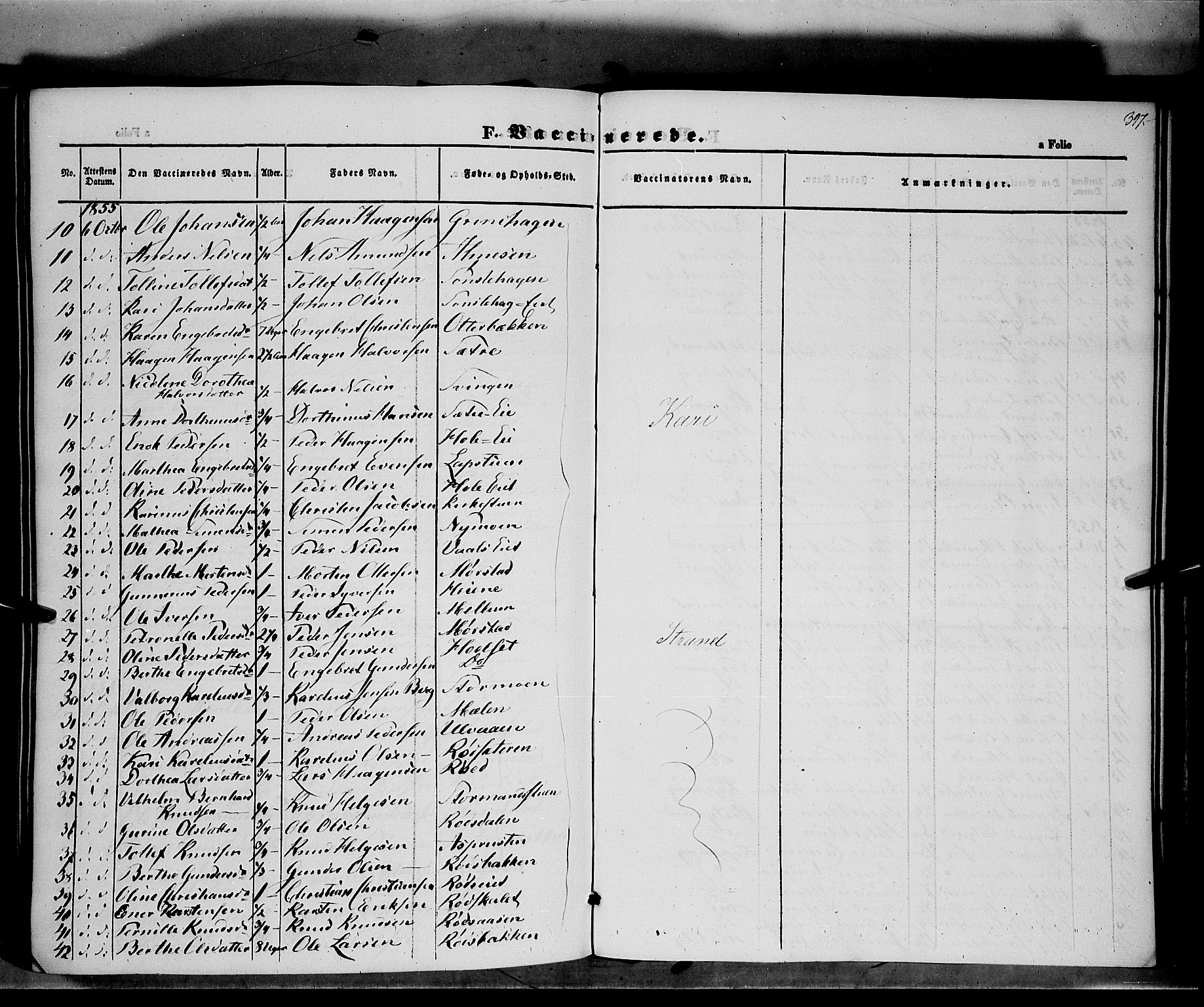 Åmot prestekontor, Hedmark, AV/SAH-PREST-056/H/Ha/Haa/L0006: Parish register (official) no. 6, 1842-1861, p. 397