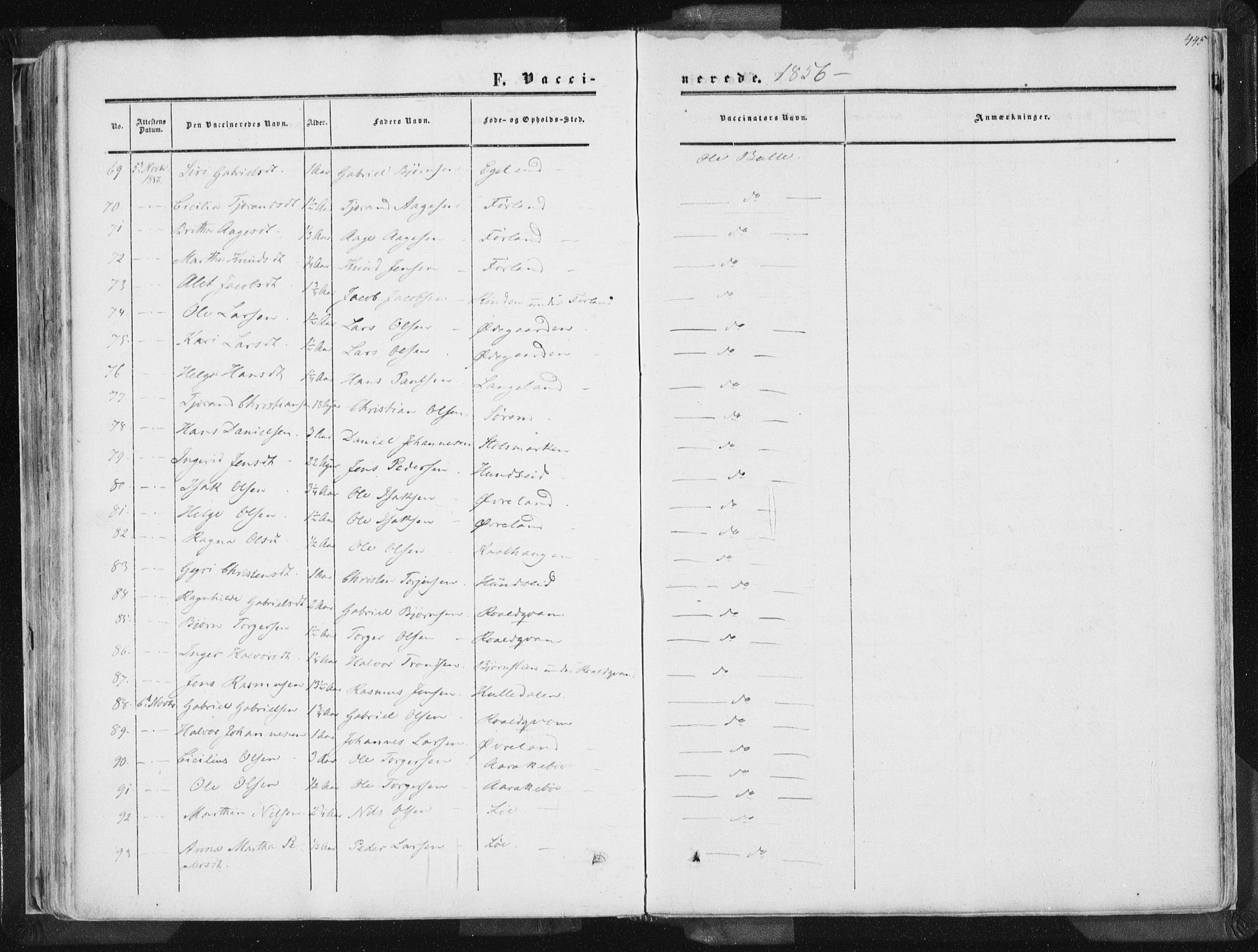 Vikedal sokneprestkontor, AV/SAST-A-101840/01/IV: Parish register (official) no. A 6.2, 1851-1867, p. 445