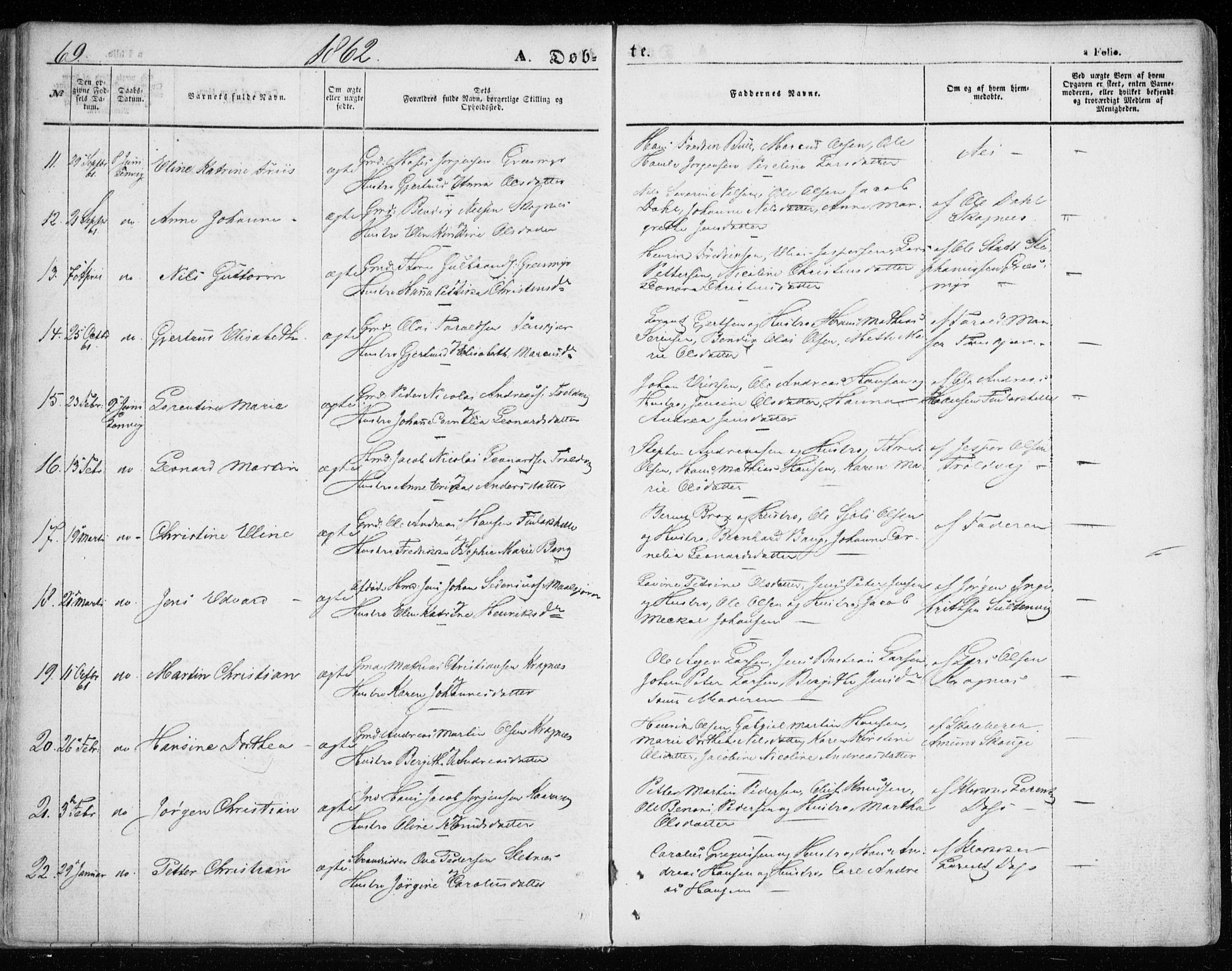 Lenvik sokneprestembete, SATØ/S-1310/H/Ha/Haa/L0007kirke: Parish register (official) no. 7, 1855-1865, p. 69