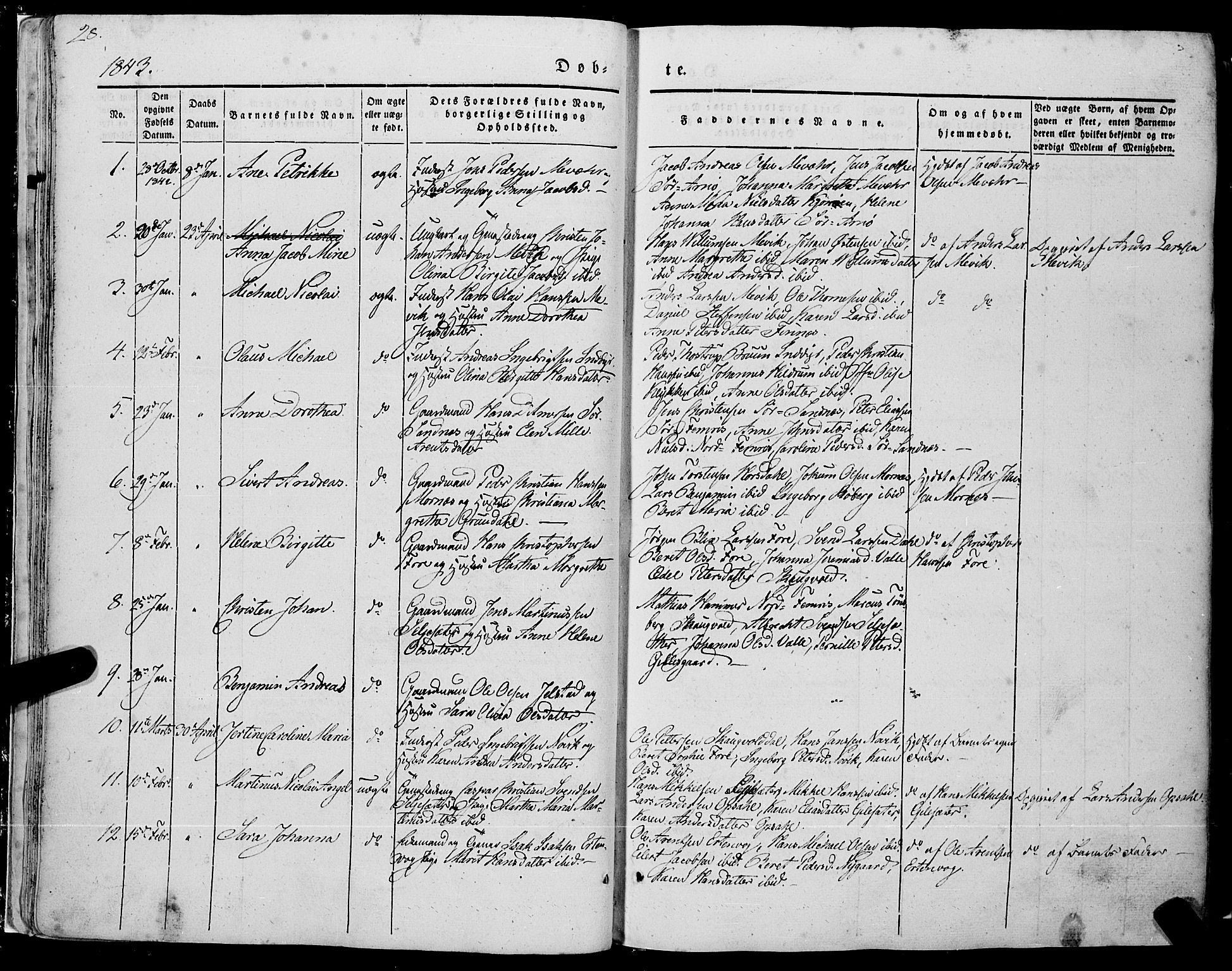 Ministerialprotokoller, klokkerbøker og fødselsregistre - Nordland, SAT/A-1459/805/L0097: Parish register (official) no. 805A04, 1837-1861, p. 28