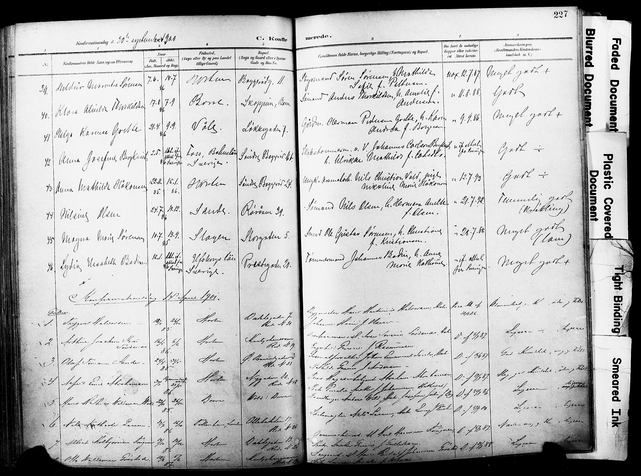 Horten kirkebøker, AV/SAKO-A-348/F/Fa/L0005: Parish register (official) no. 5, 1896-1904, p. 227