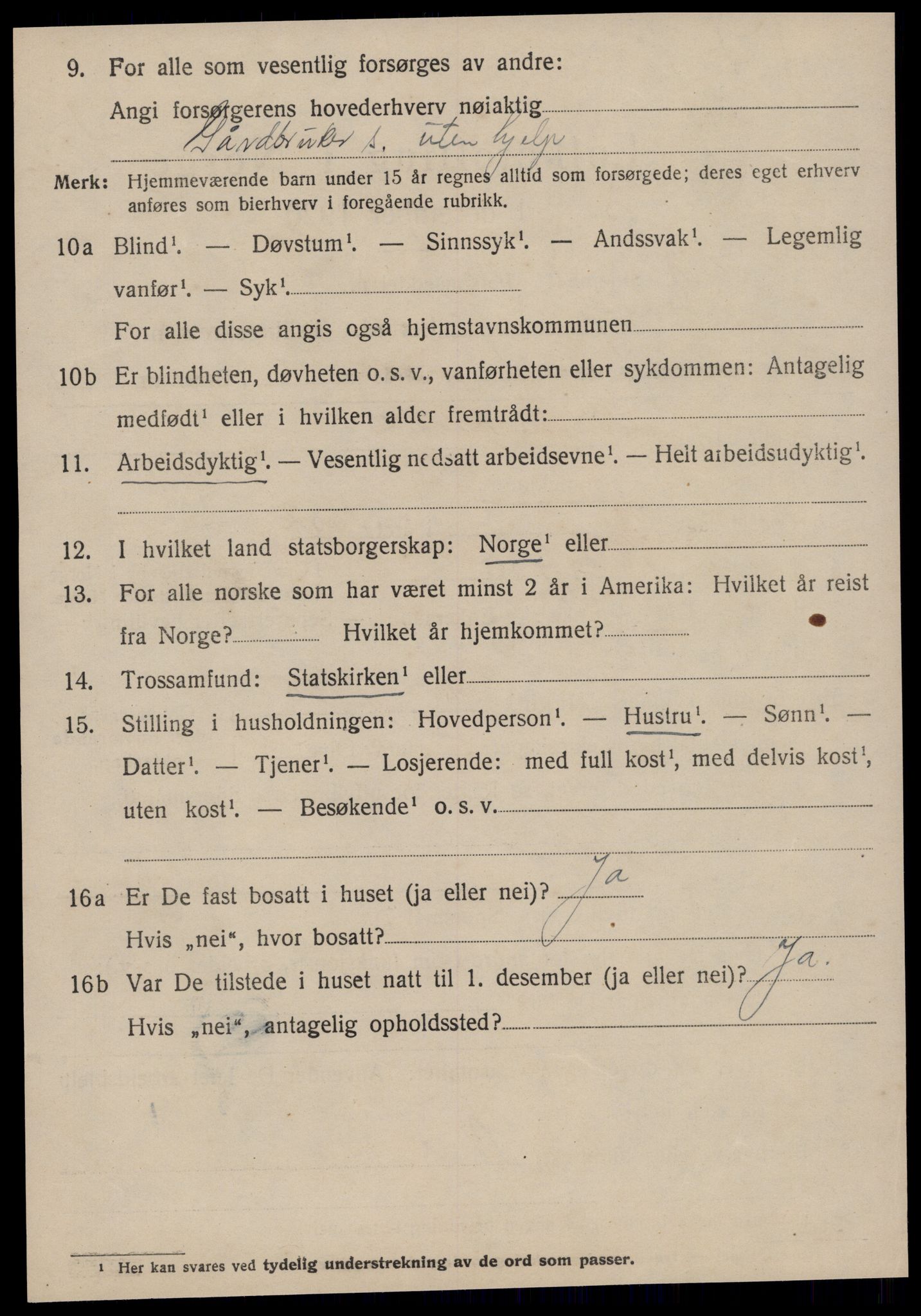 SAT, 1920 census for Edøy, 1920, p. 923