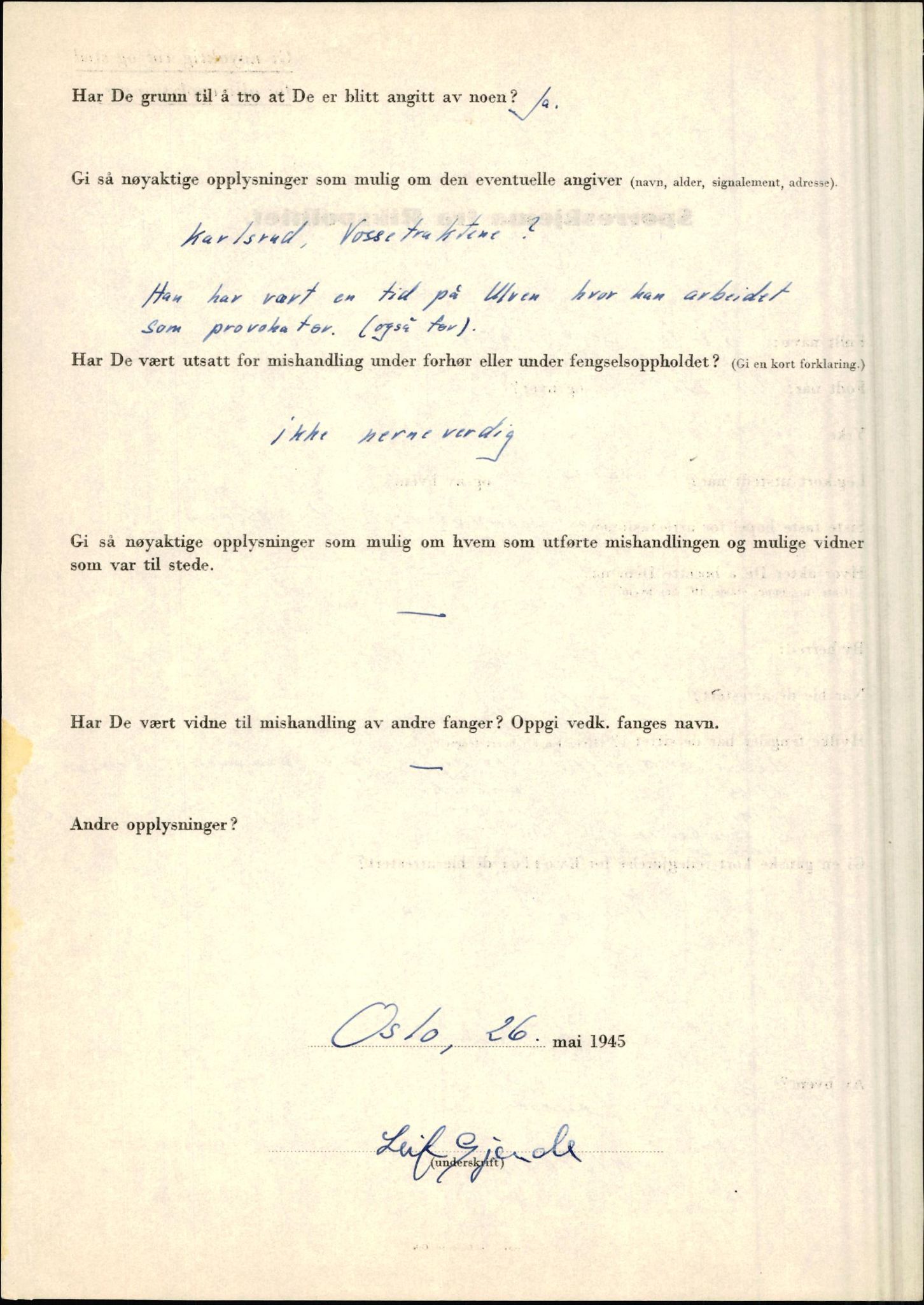Rikspolitisjefen, AV/RA-S-1560/L/L0005: Gidske, Peder Martin -  Hansell, Georg, 1940-1945, p. 60