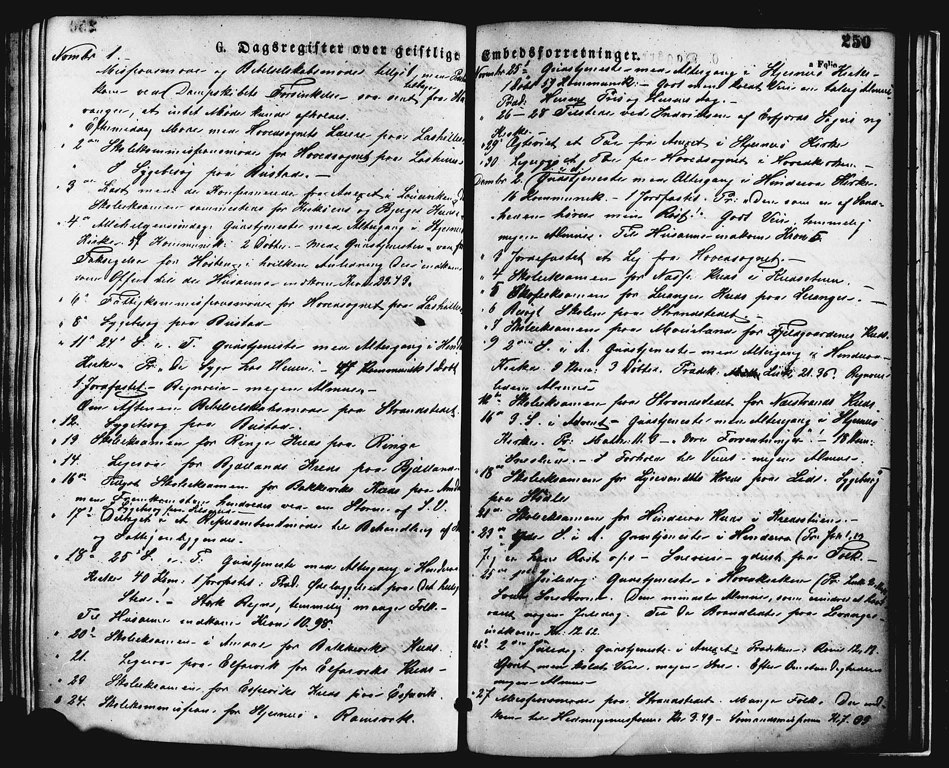 Nedstrand sokneprestkontor, SAST/A-101841/01/IV: Parish register (official) no. A 11, 1877-1887, p. 250