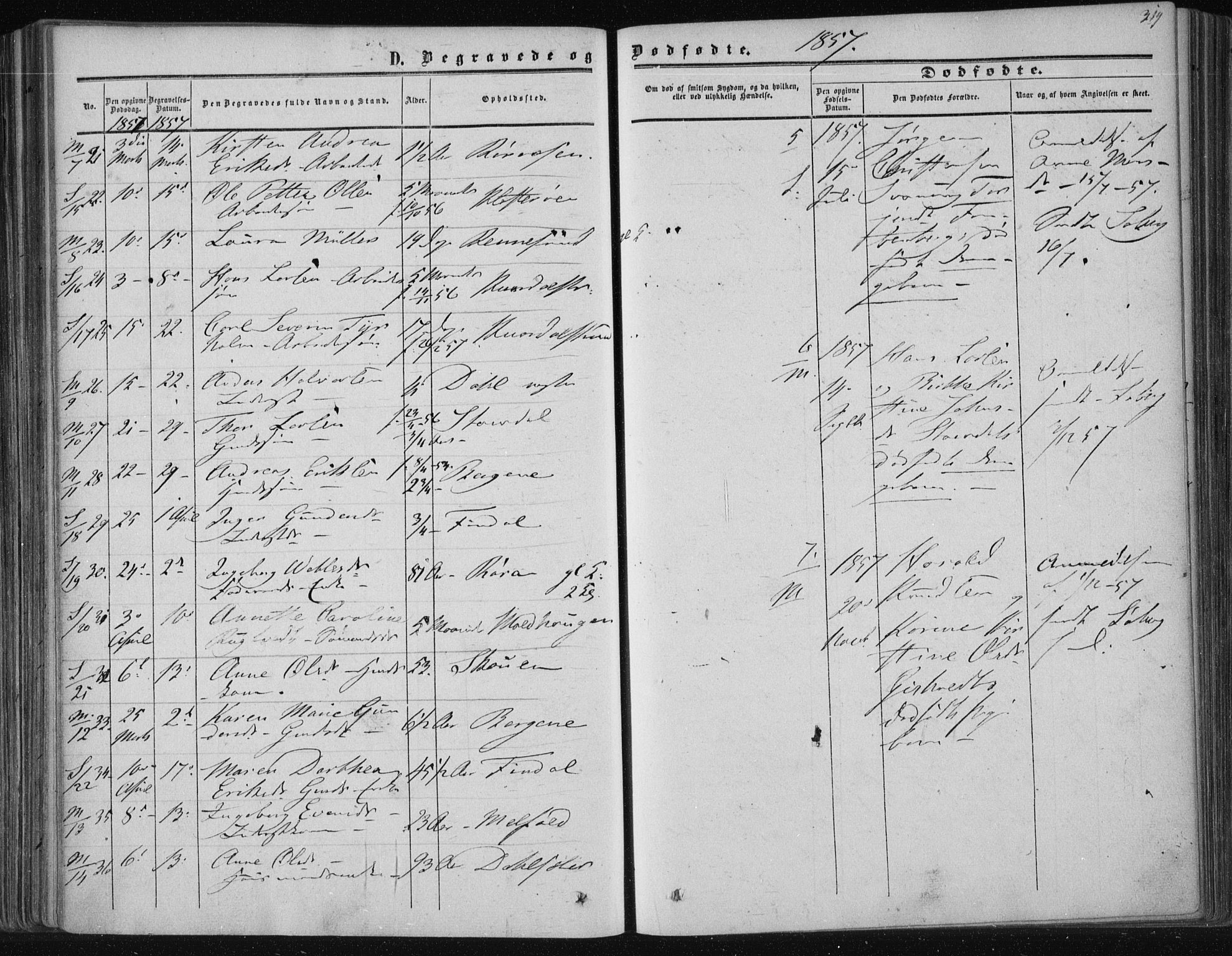 Solum kirkebøker, AV/SAKO-A-306/F/Fa/L0007: Parish register (official) no. I 7, 1856-1864, p. 319