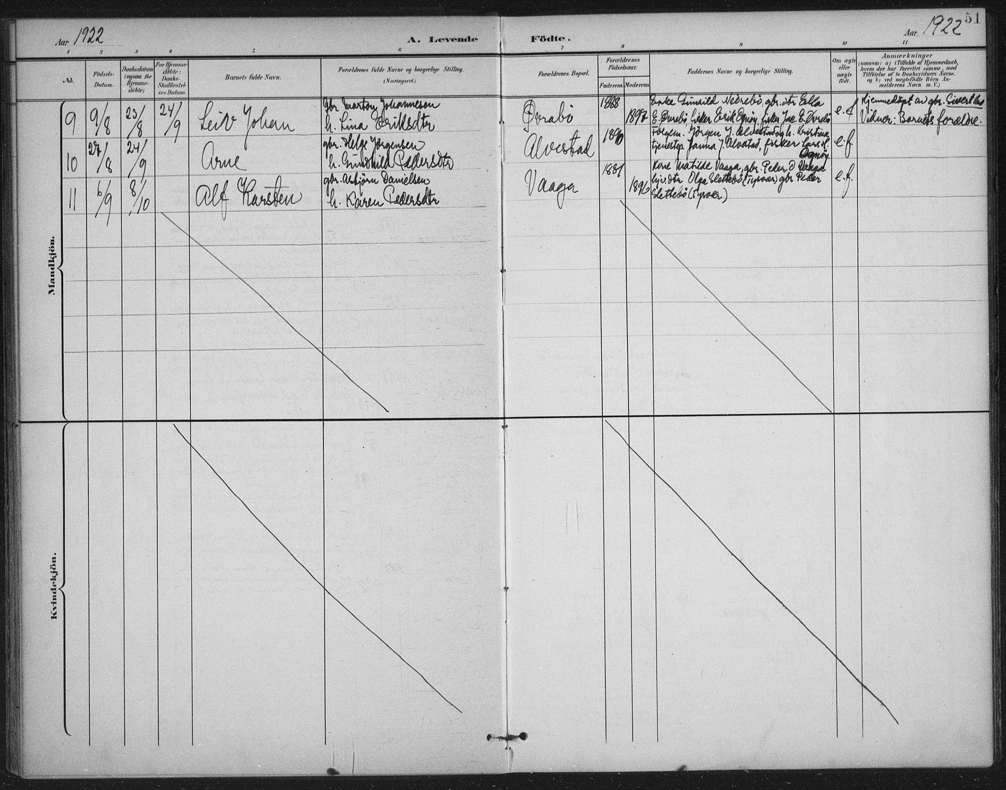Tysvær sokneprestkontor, AV/SAST-A -101864/H/Ha/Haa/L0009: Parish register (official) no. A 9, 1898-1925, p. 51