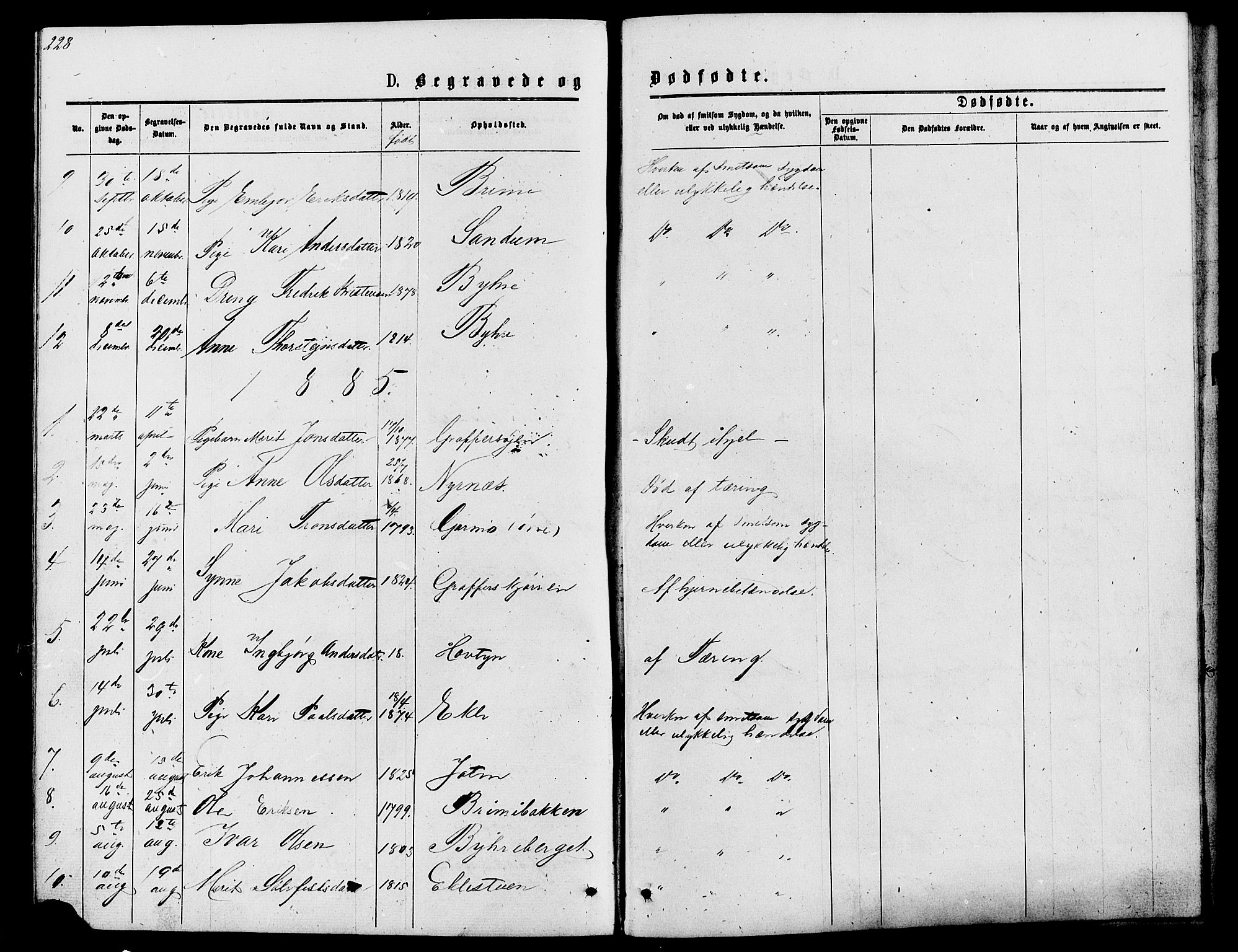 Lom prestekontor, SAH/PREST-070/L/L0005: Parish register (copy) no. 5, 1876-1901, p. 228-229