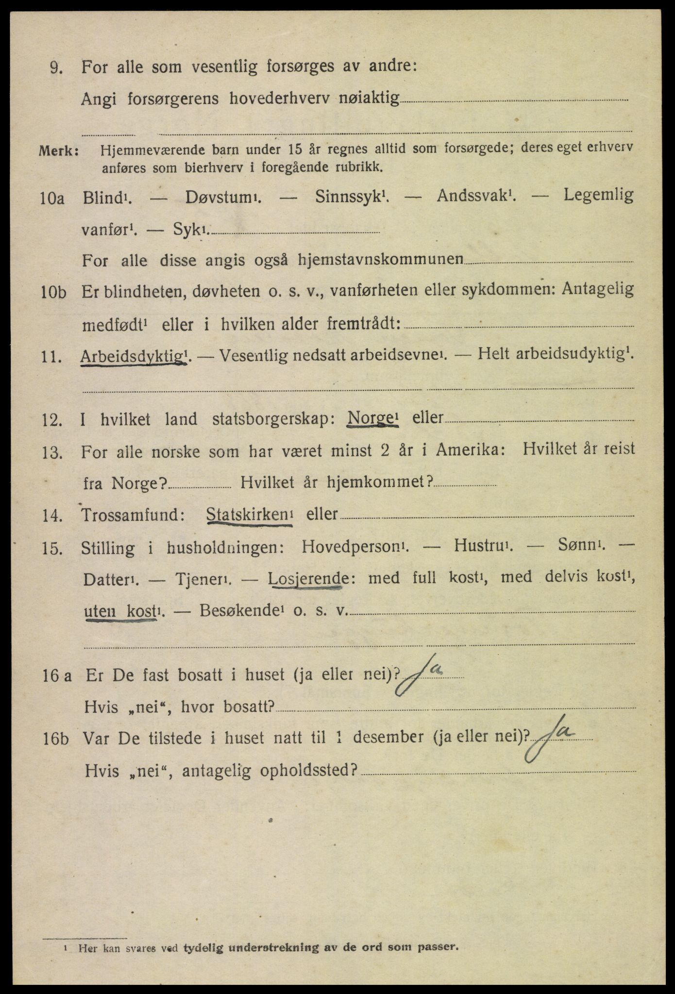 SAH, 1920 census for Sollia, 1920, p. 220