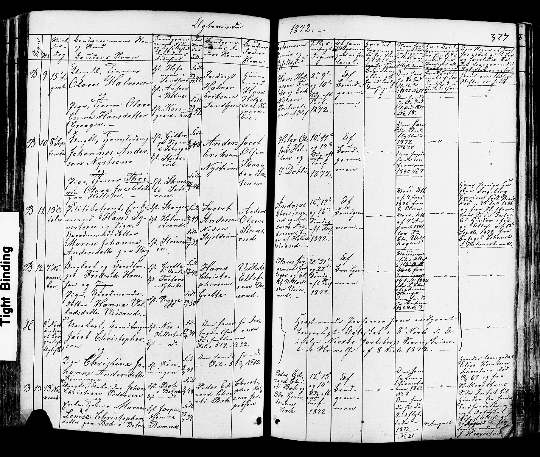 Botne kirkebøker, SAKO/A-340/F/Fa/L0006: Parish register (official) no. I 6, 1836-1877, p. 327