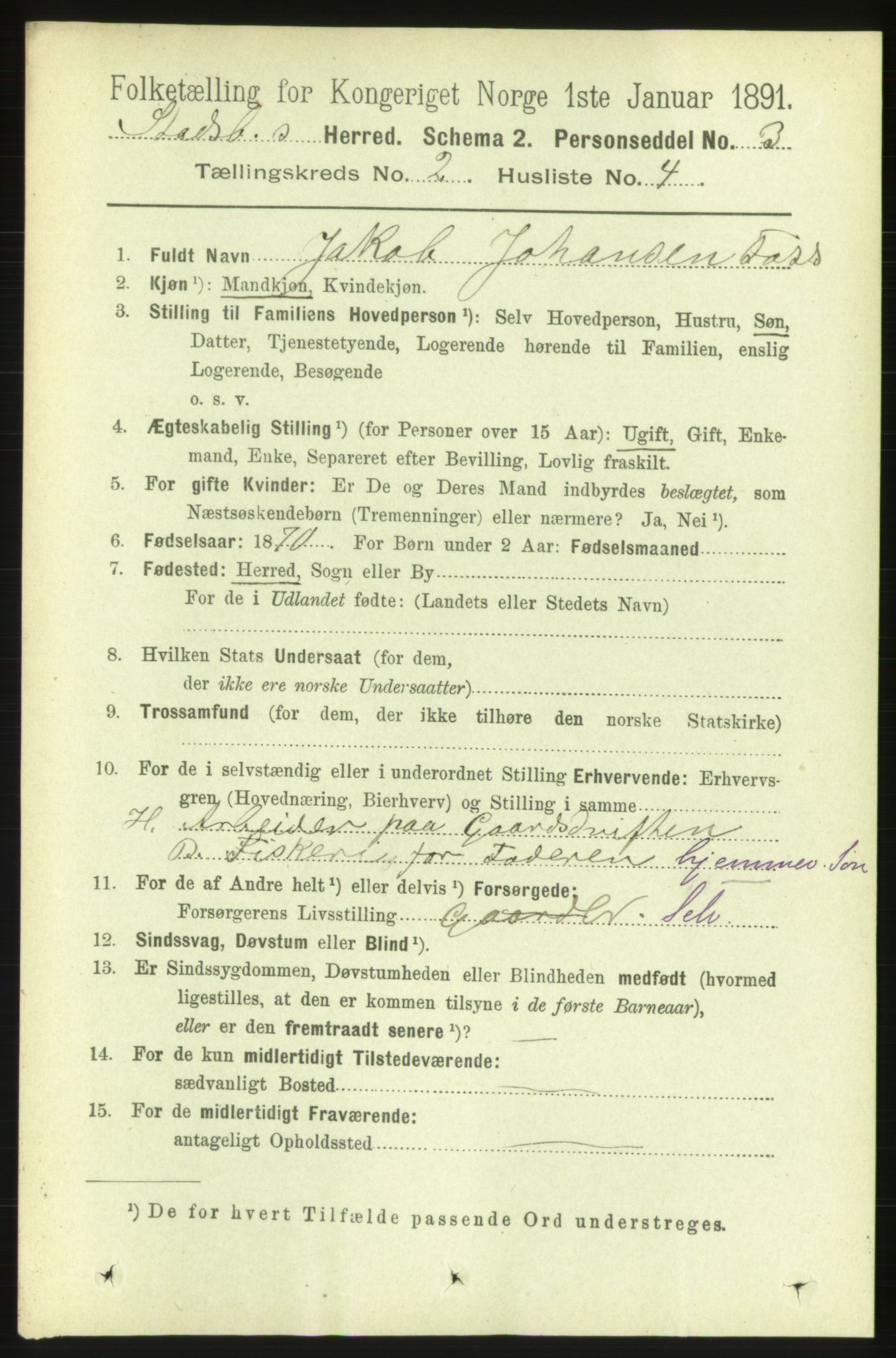 RA, 1891 census for 1625 Stadsbygd, 1891, p. 801