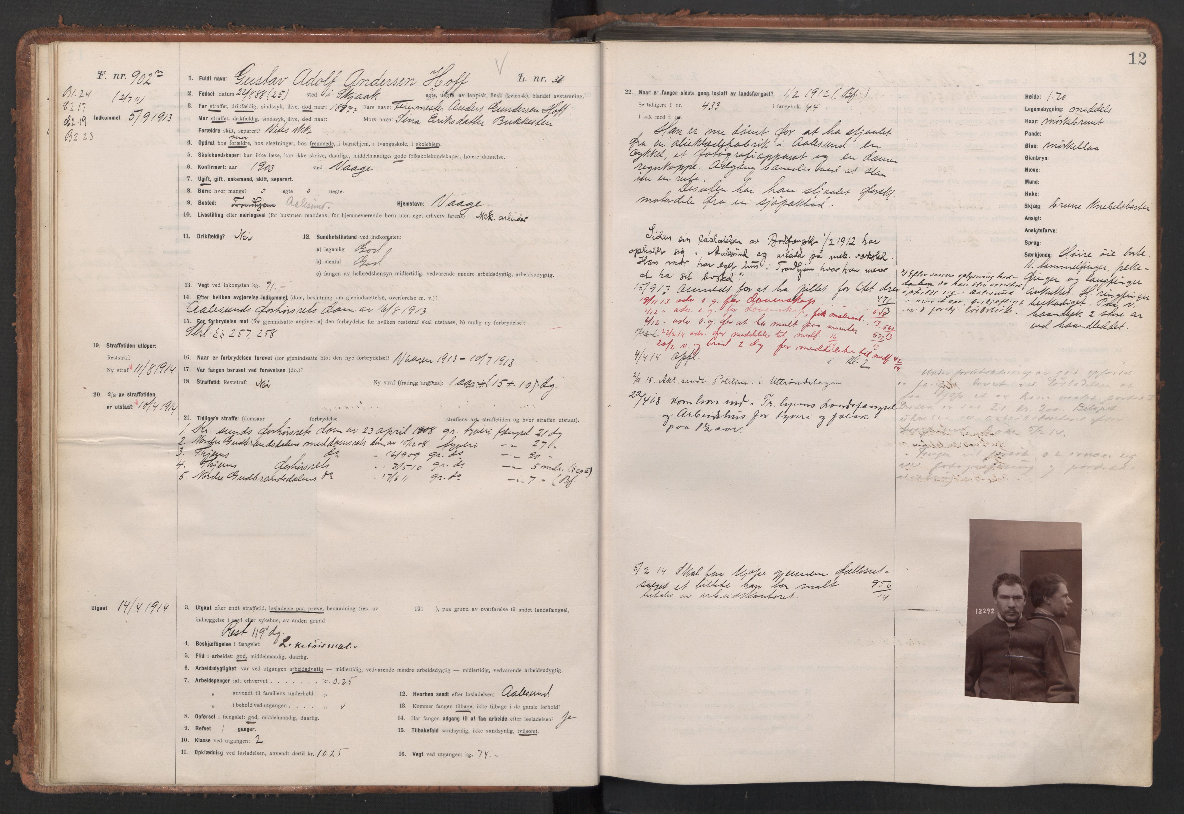 Botsfengslet, AV/RA-S-1539/D/Db/Dbb/L0046: 891n - 227o, 1913-1914, p. 12