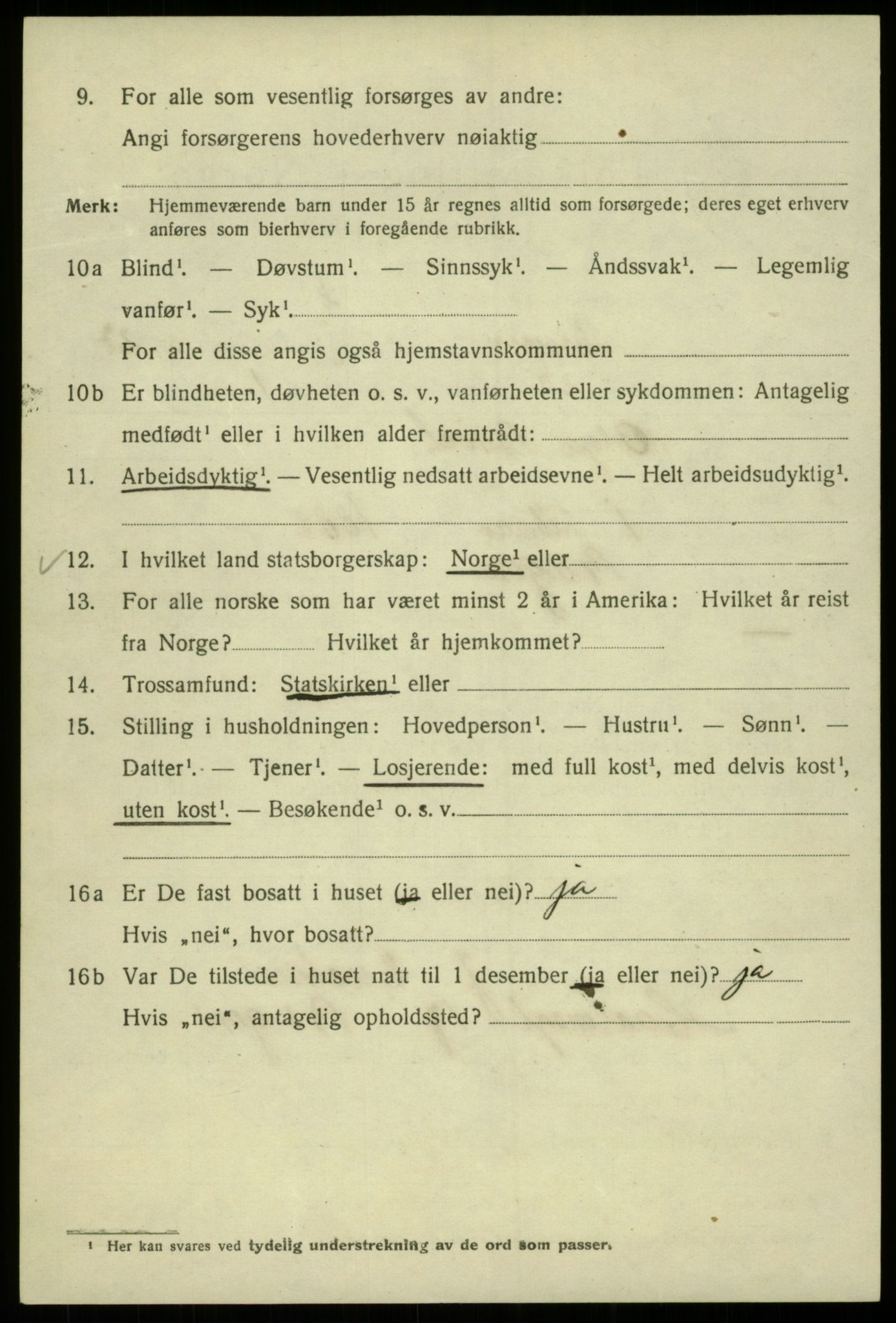 SAB, 1920 census for Bergen, 1920, p. 91770