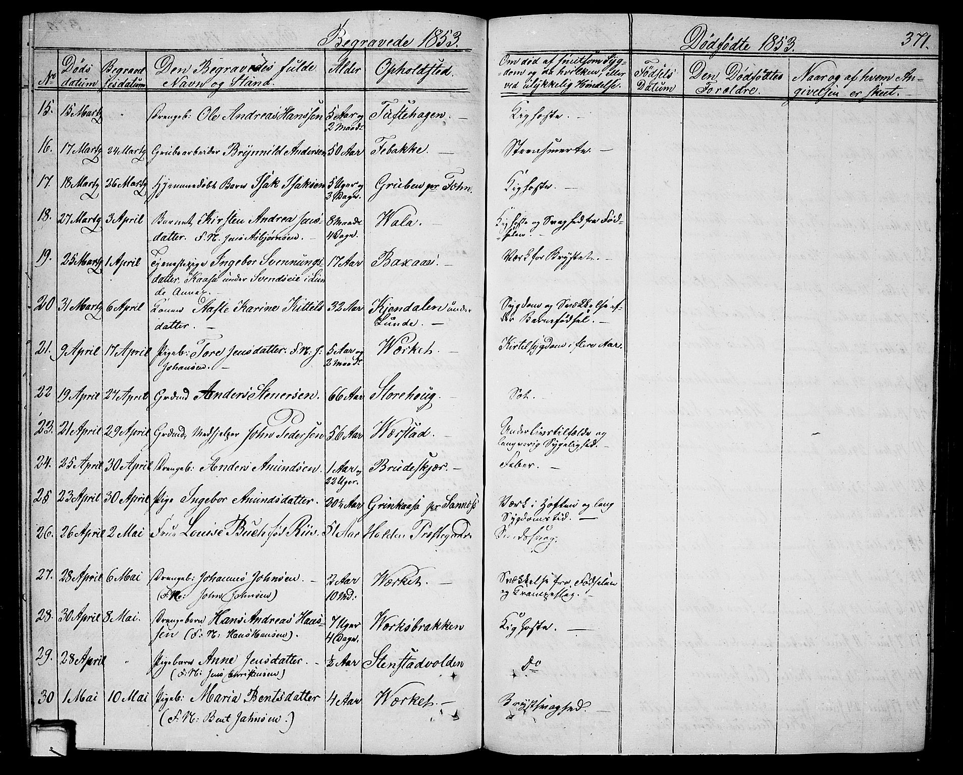 Holla kirkebøker, SAKO/A-272/G/Ga/L0003: Parish register (copy) no. I 3, 1849-1866, p. 371