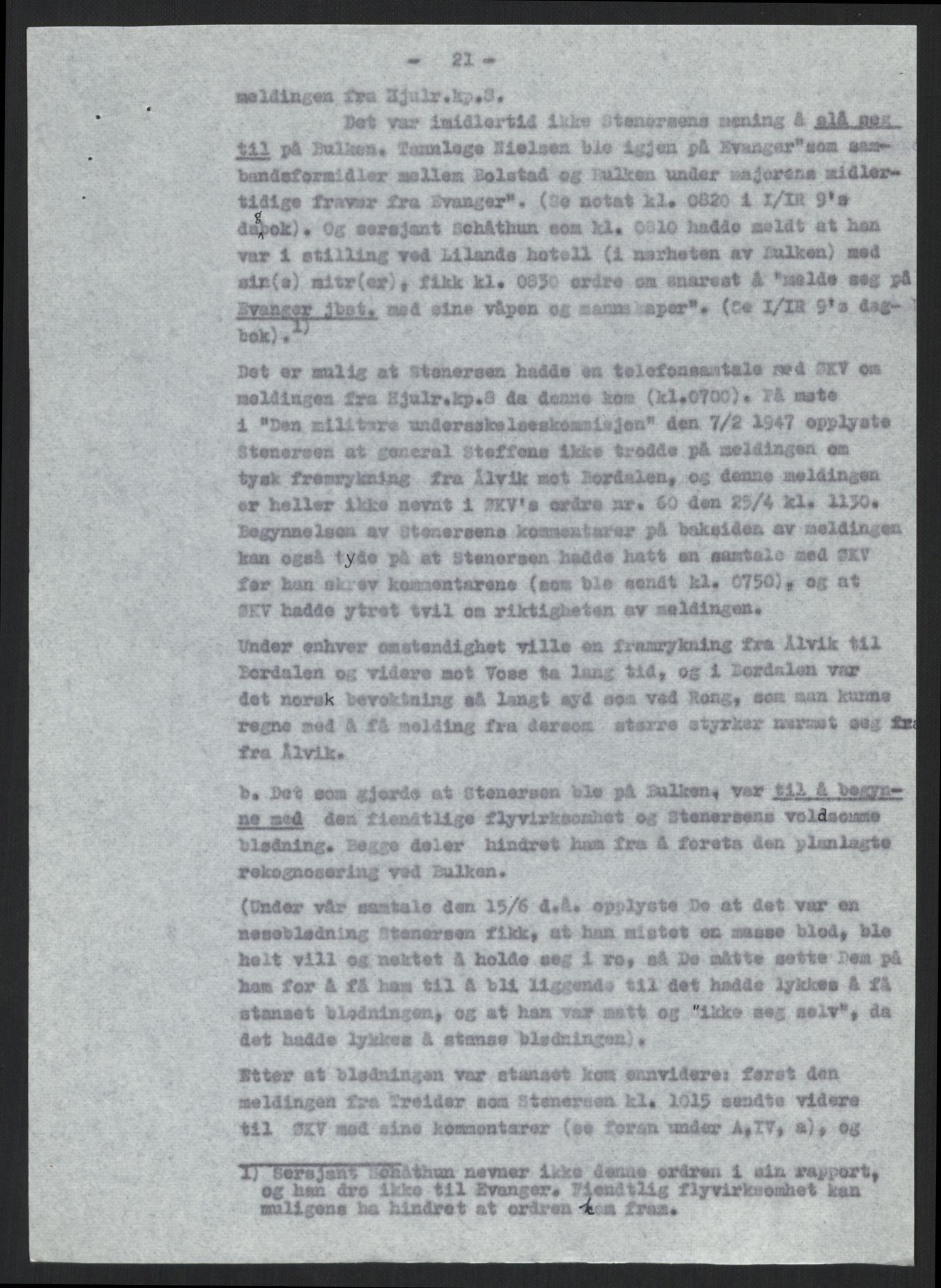 Forsvaret, Forsvarets krigshistoriske avdeling, AV/RA-RAFA-2017/Y/Yb/L0100: II-C-11-401-402  -  4. Divisjon., 1940-1962, p. 288