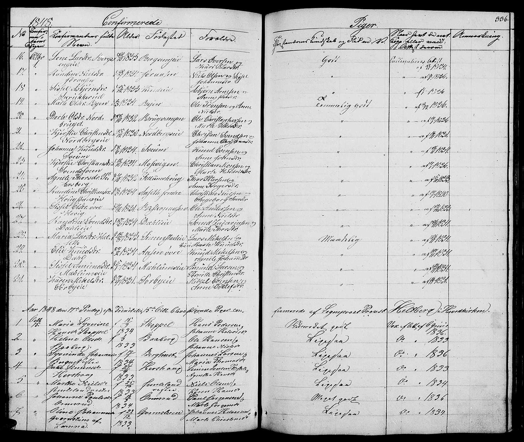 Ringsaker prestekontor, AV/SAH-PREST-014/L/La/L0005: Parish register (copy) no. 5, 1839-1850, p. 336