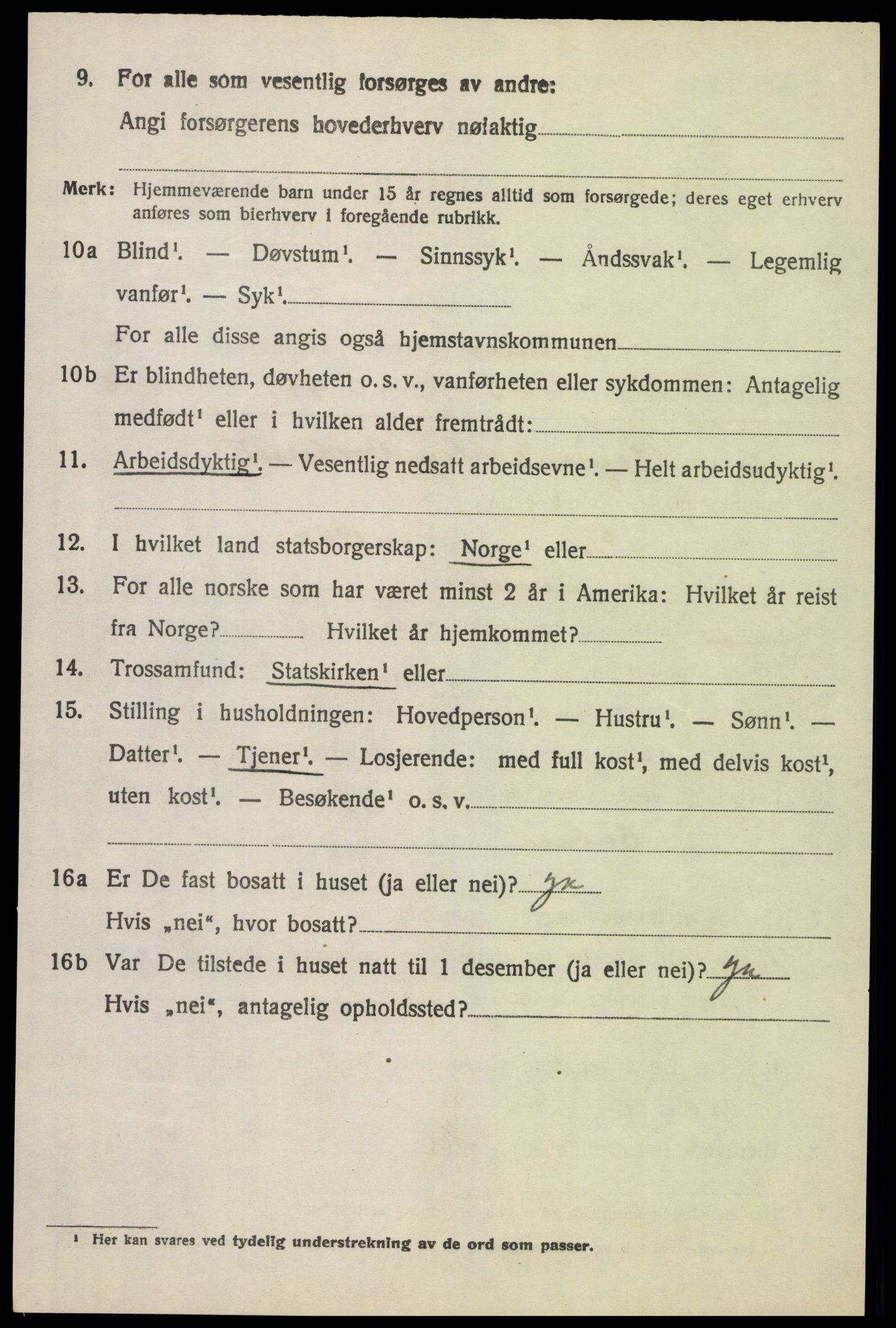 SAH, 1920 census for Lunner, 1920, p. 4690