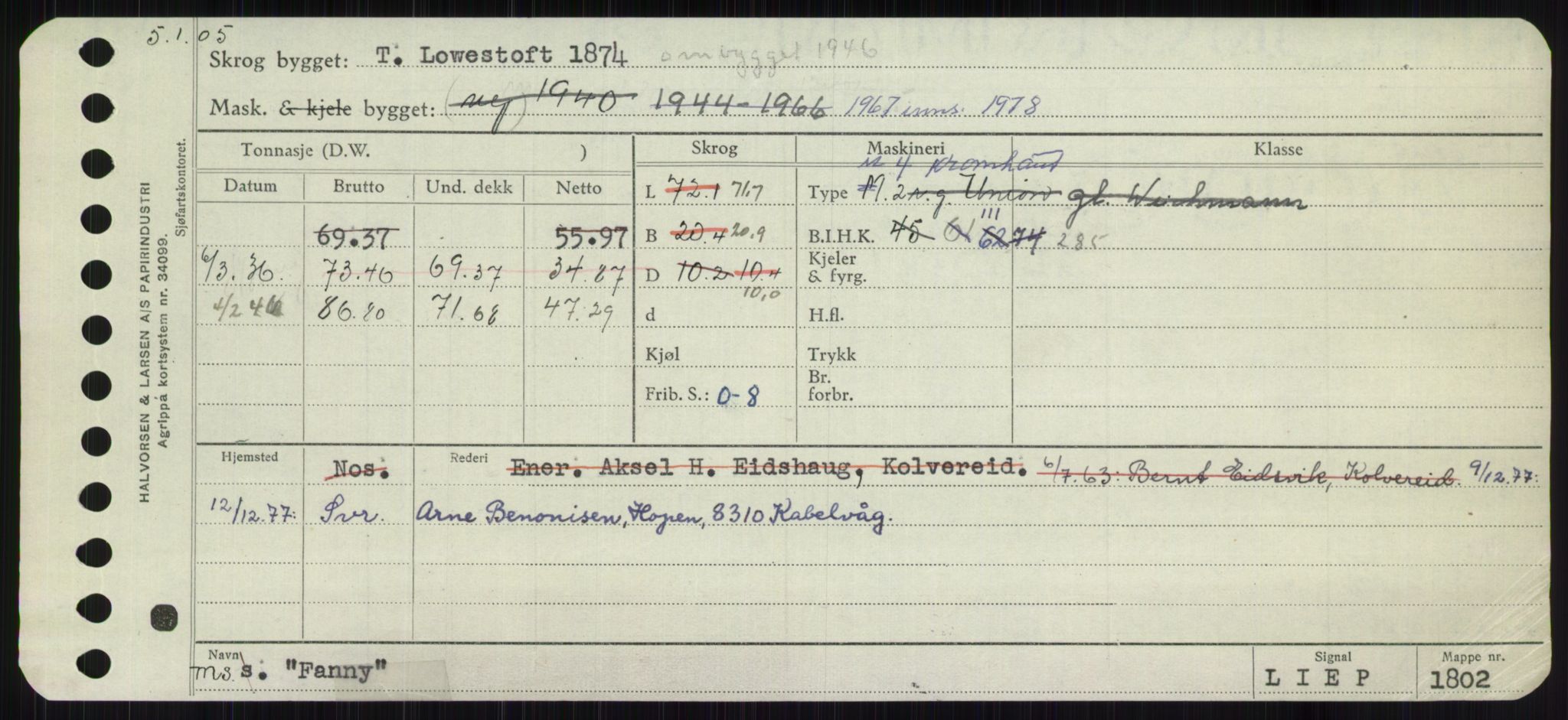 Sjøfartsdirektoratet med forløpere, Skipsmålingen, AV/RA-S-1627/H/Ha/L0002/0001: Fartøy, Eik-Hill / Fartøy, Eik-F, p. 295