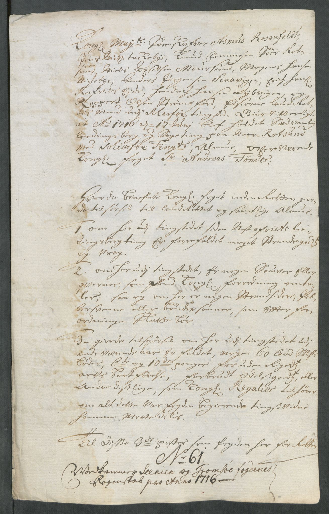 Rentekammeret inntil 1814, Reviderte regnskaper, Fogderegnskap, AV/RA-EA-4092/R68/L4762: Fogderegnskap Senja og Troms, 1716, p. 318