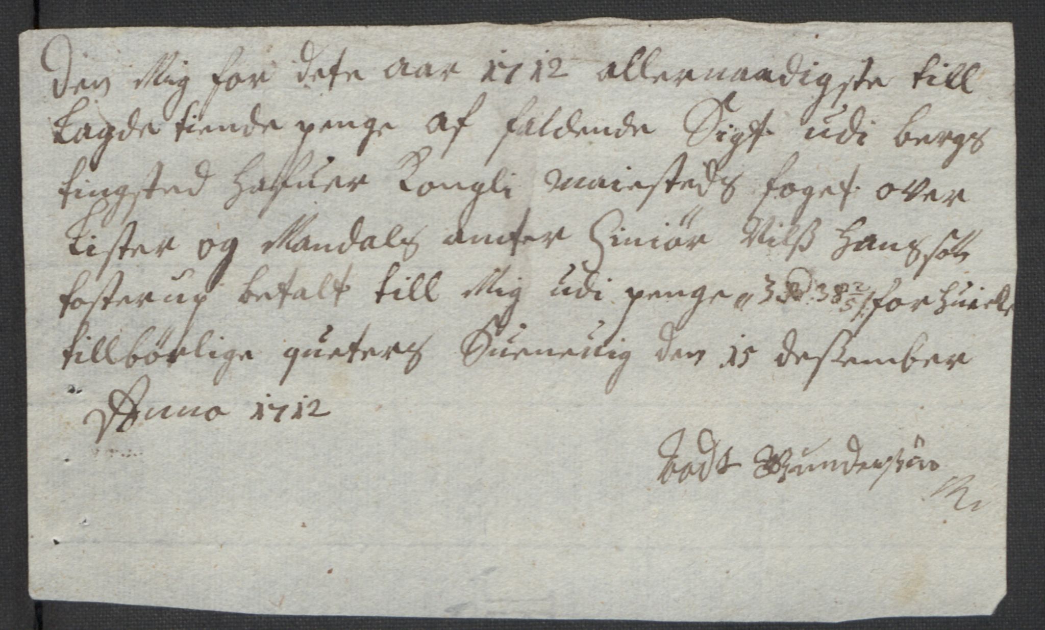 Rentekammeret inntil 1814, Reviderte regnskaper, Fogderegnskap, AV/RA-EA-4092/R43/L2555: Fogderegnskap Lista og Mandal, 1712, p. 233